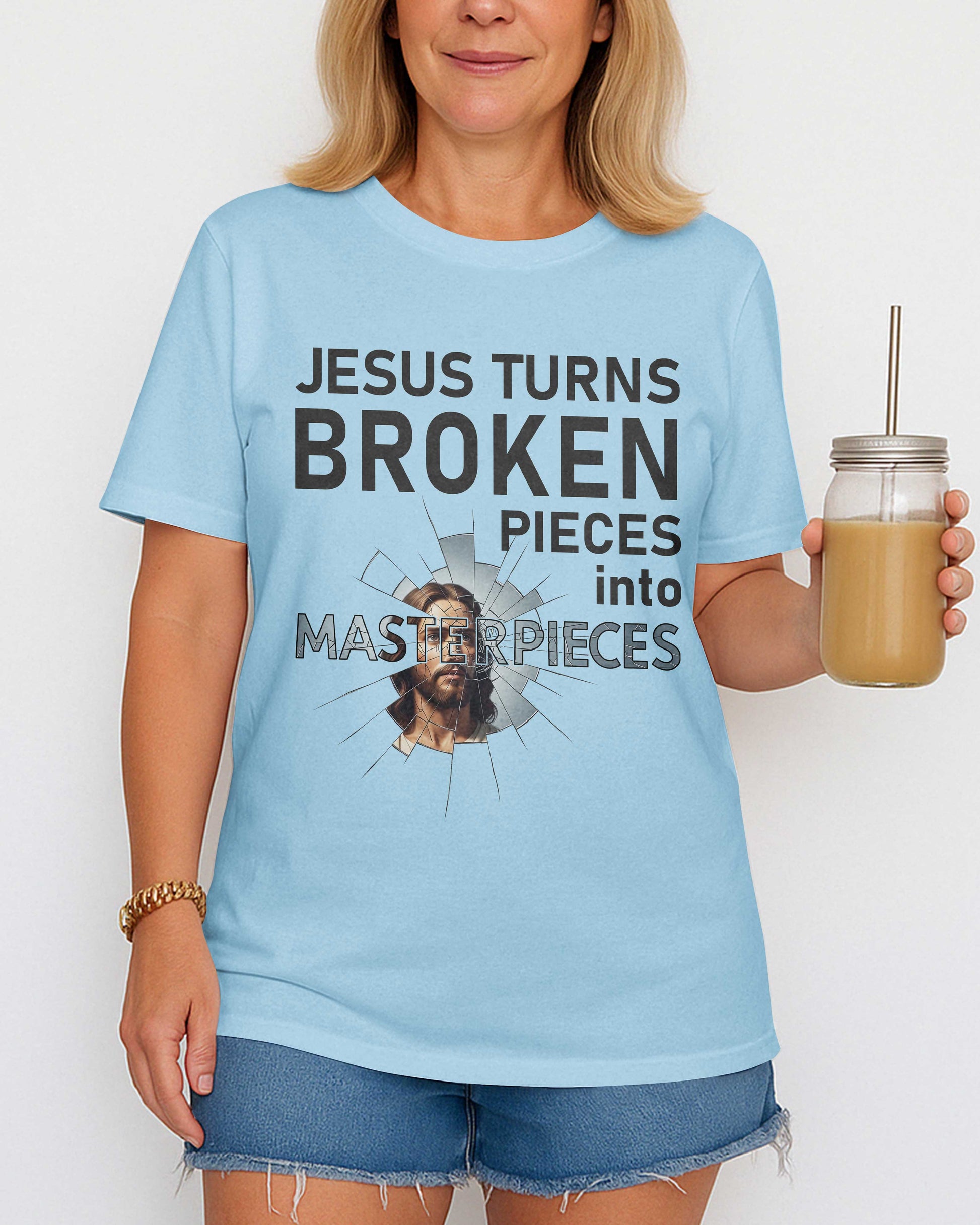 Jesus Turns Broken Pieces Into Masterpieces T-Shirt