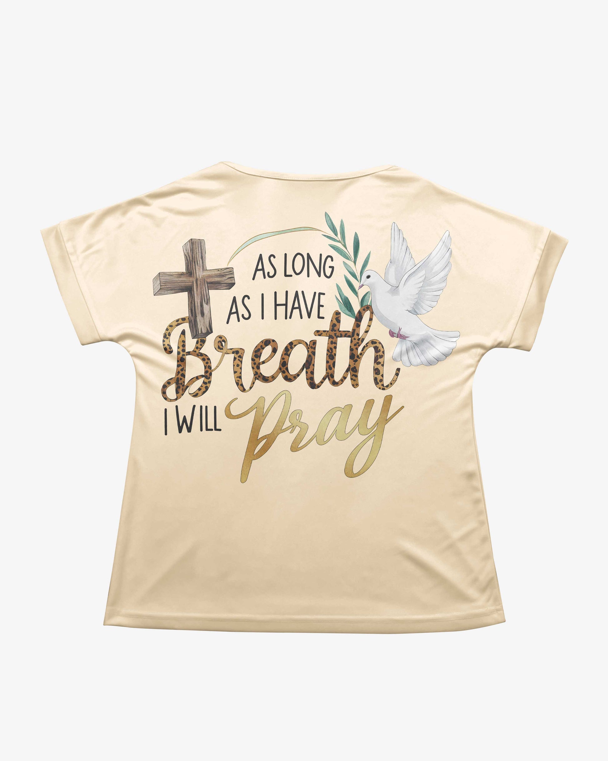 As Long As I Have Breath I Will Pray V-neck Dolman Sleeves Shirt