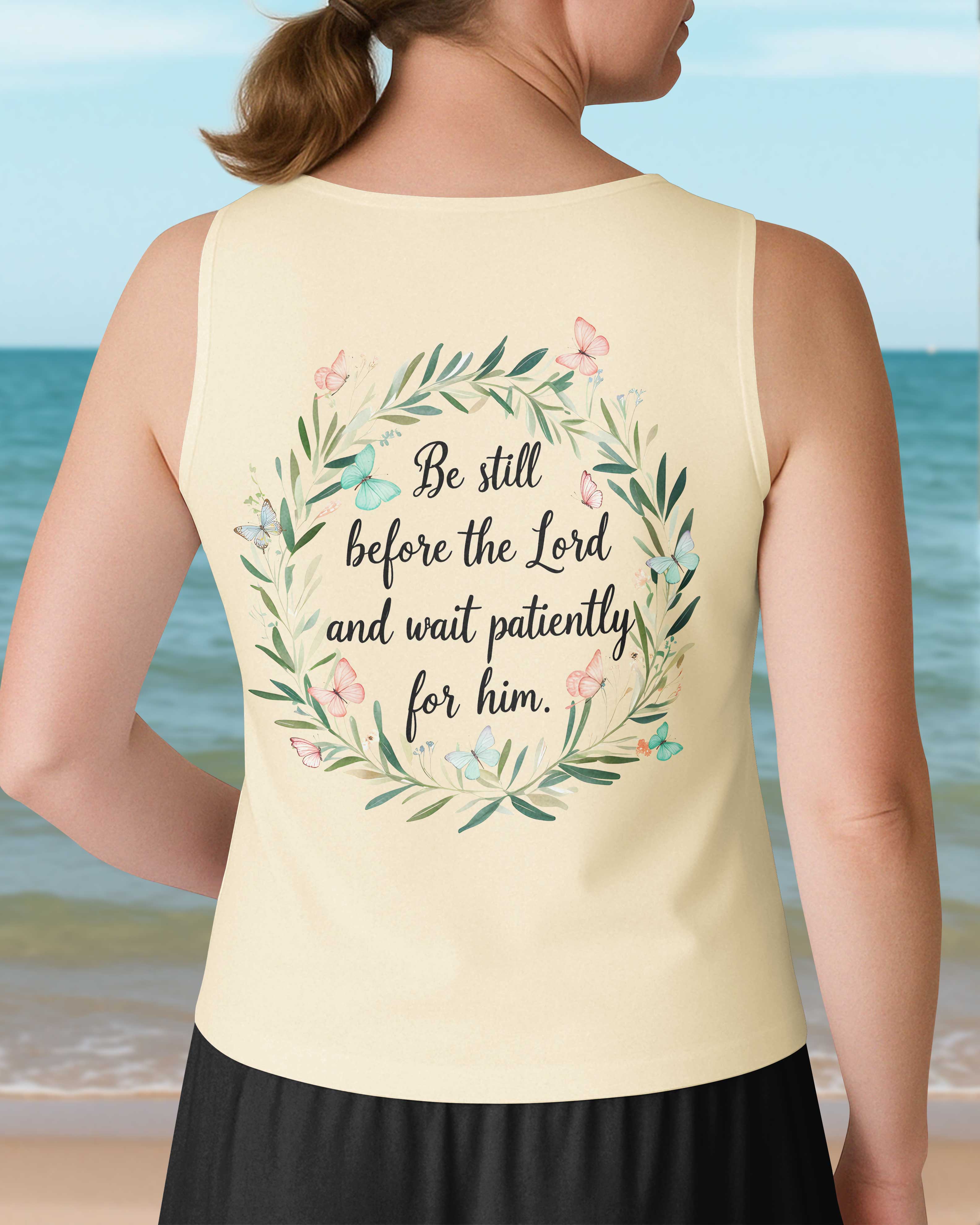 Be Still Before The Lord V-neck Tank Top