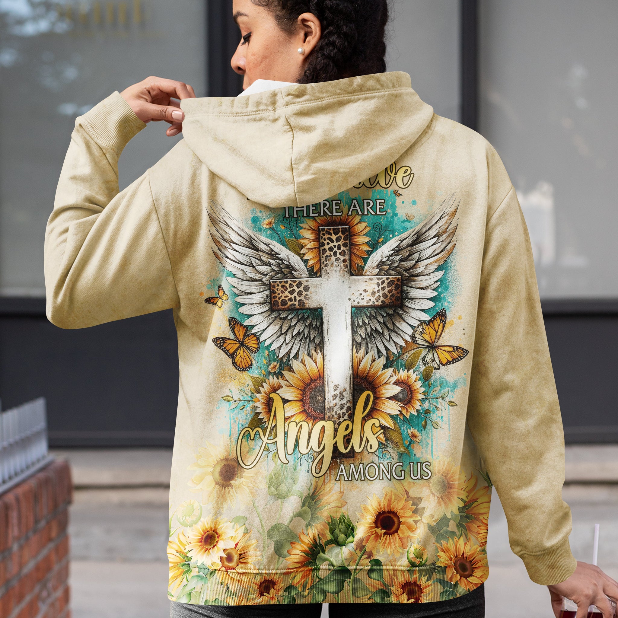 I Believe There Are Angels Among Us All Over Print Hoodie