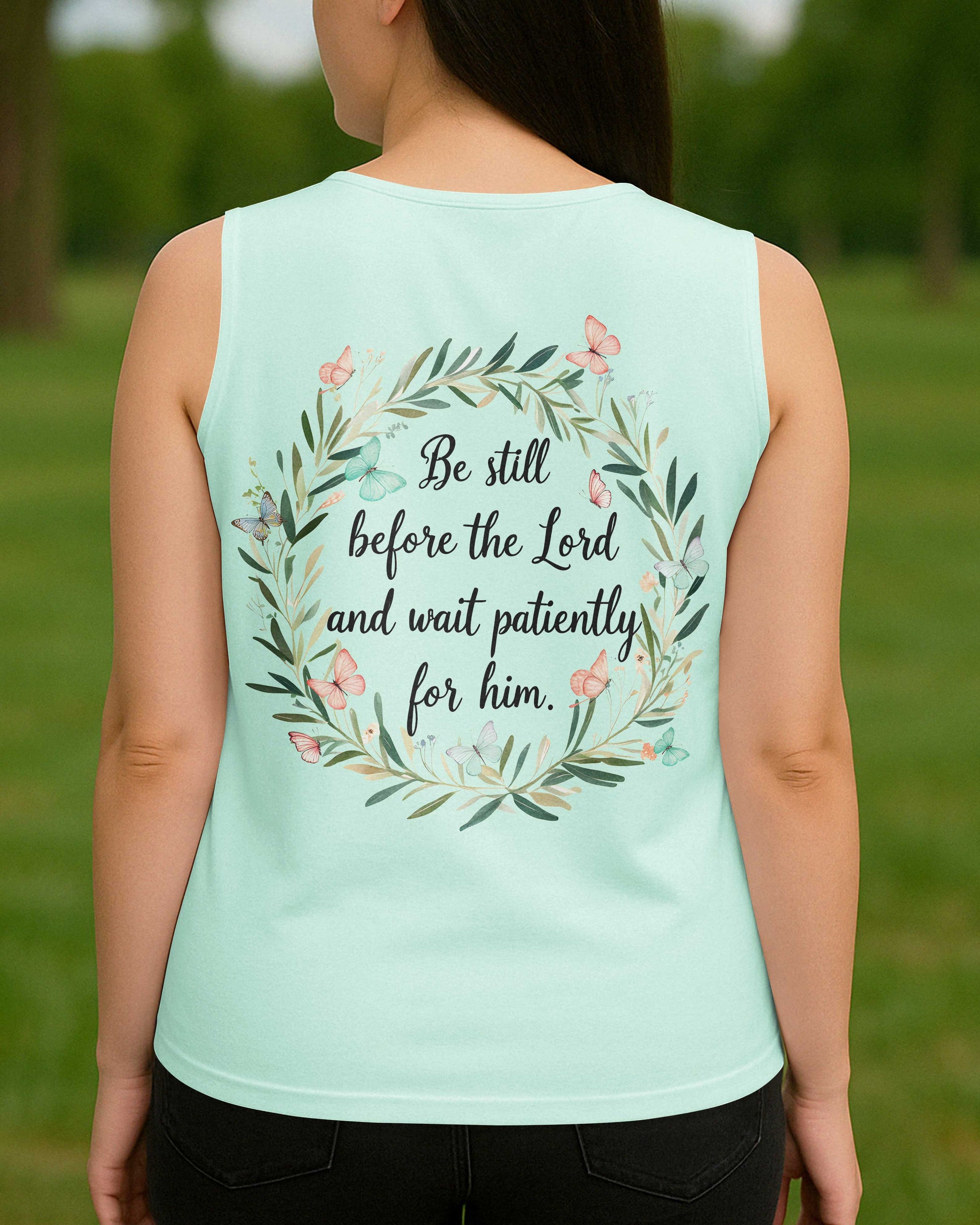 Be Still Before The Lord V-neck Tank Top