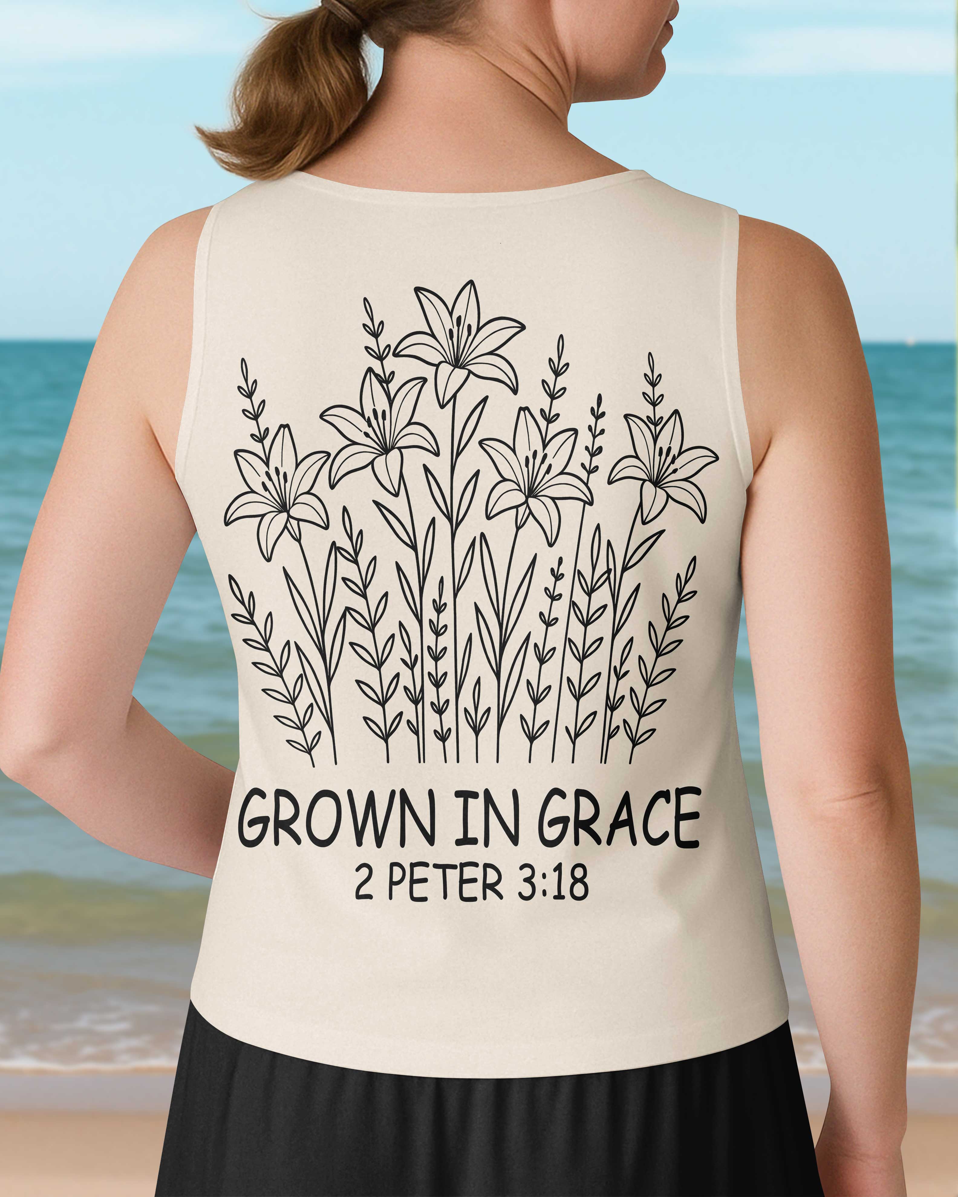 Grow In Grace V-neck Tank Top