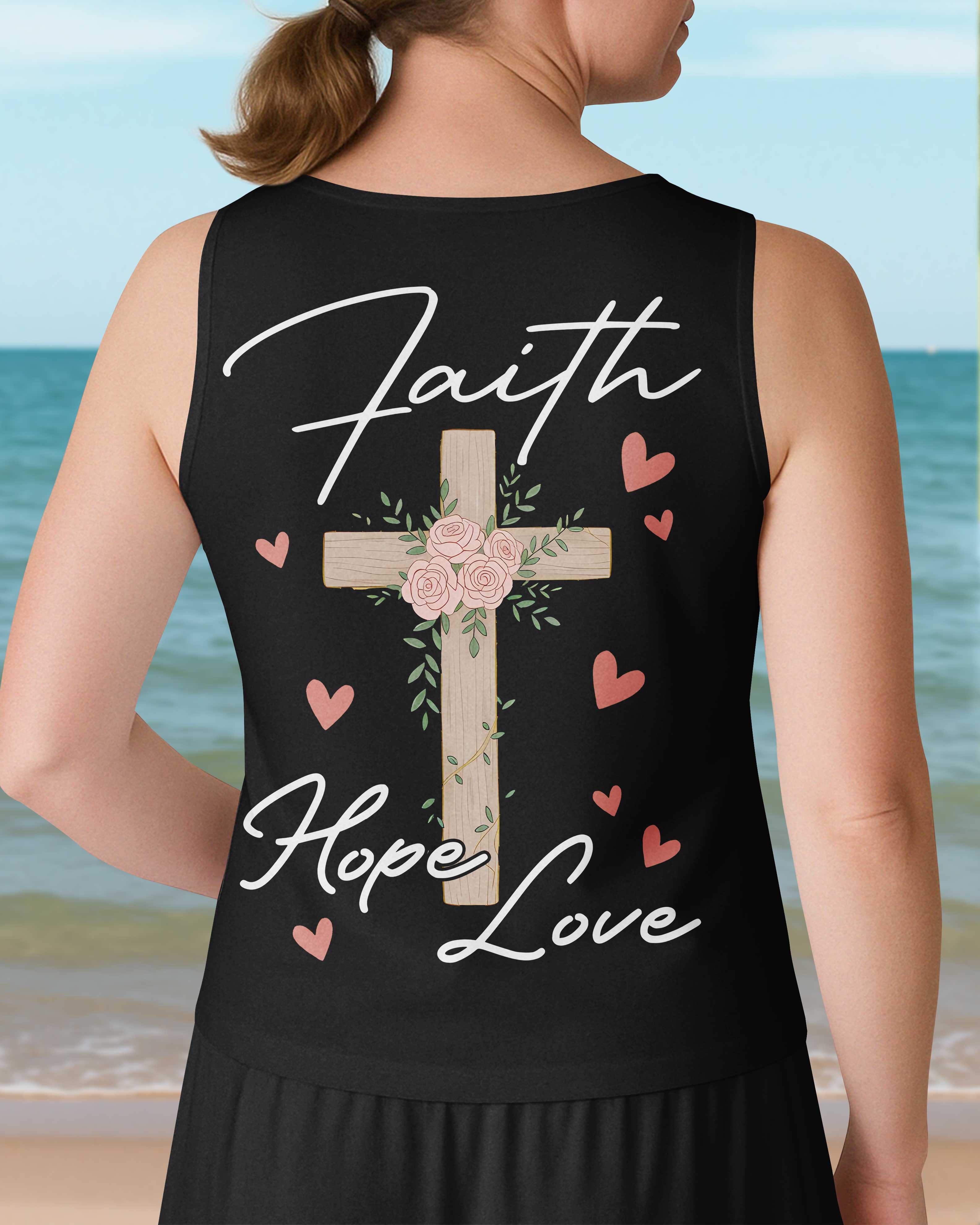 Faith Hope Love V-neck Tank Top