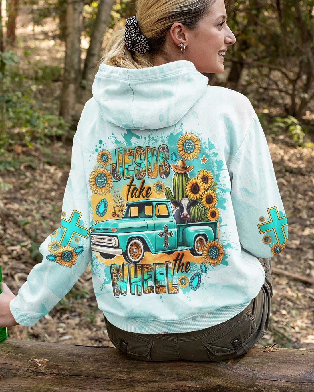 Jesus Take The Wheel All Over Print Zip Hoodie
