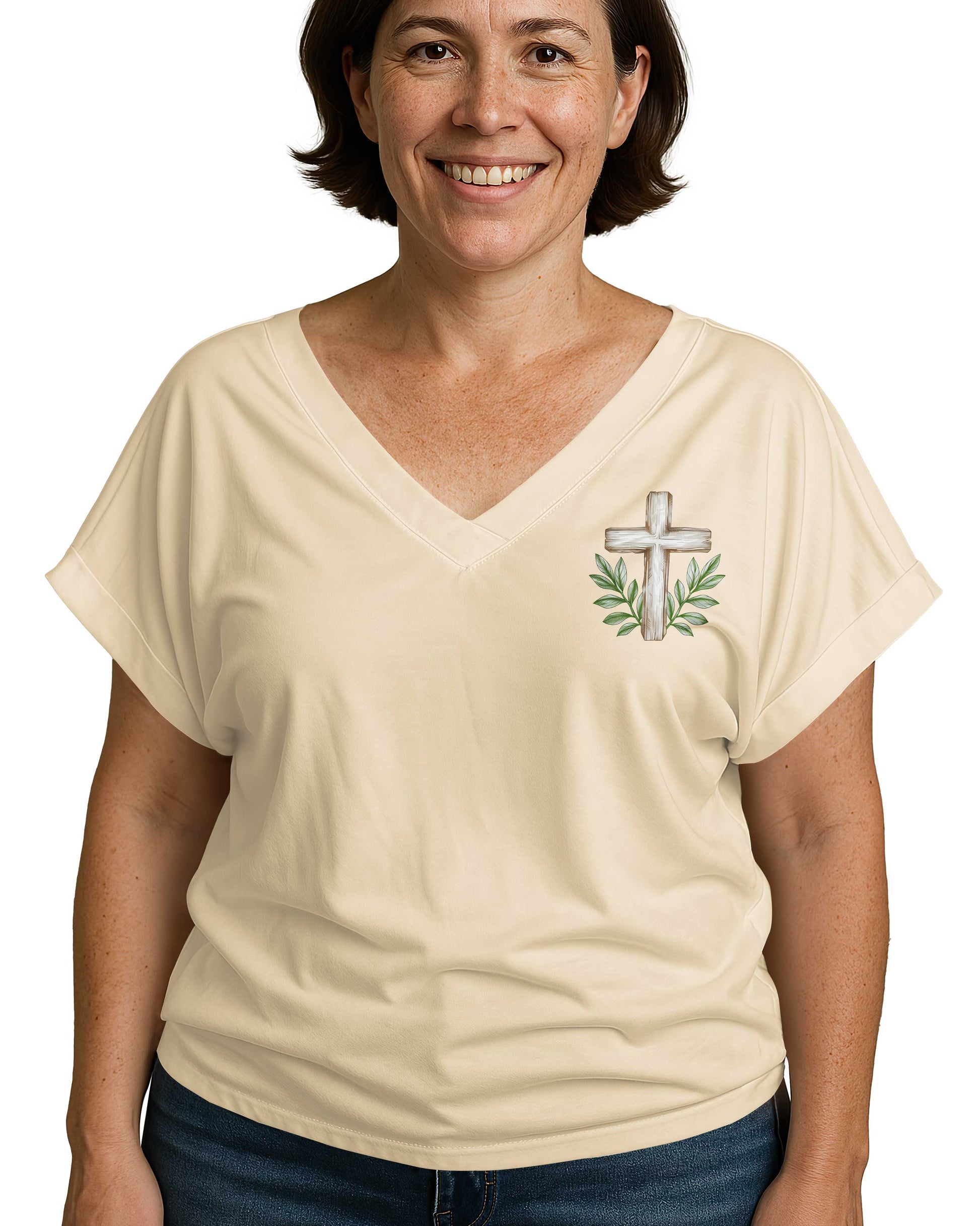 As Long As I Have Breath I Will Pray V-neck Dolman Sleeves Shirt