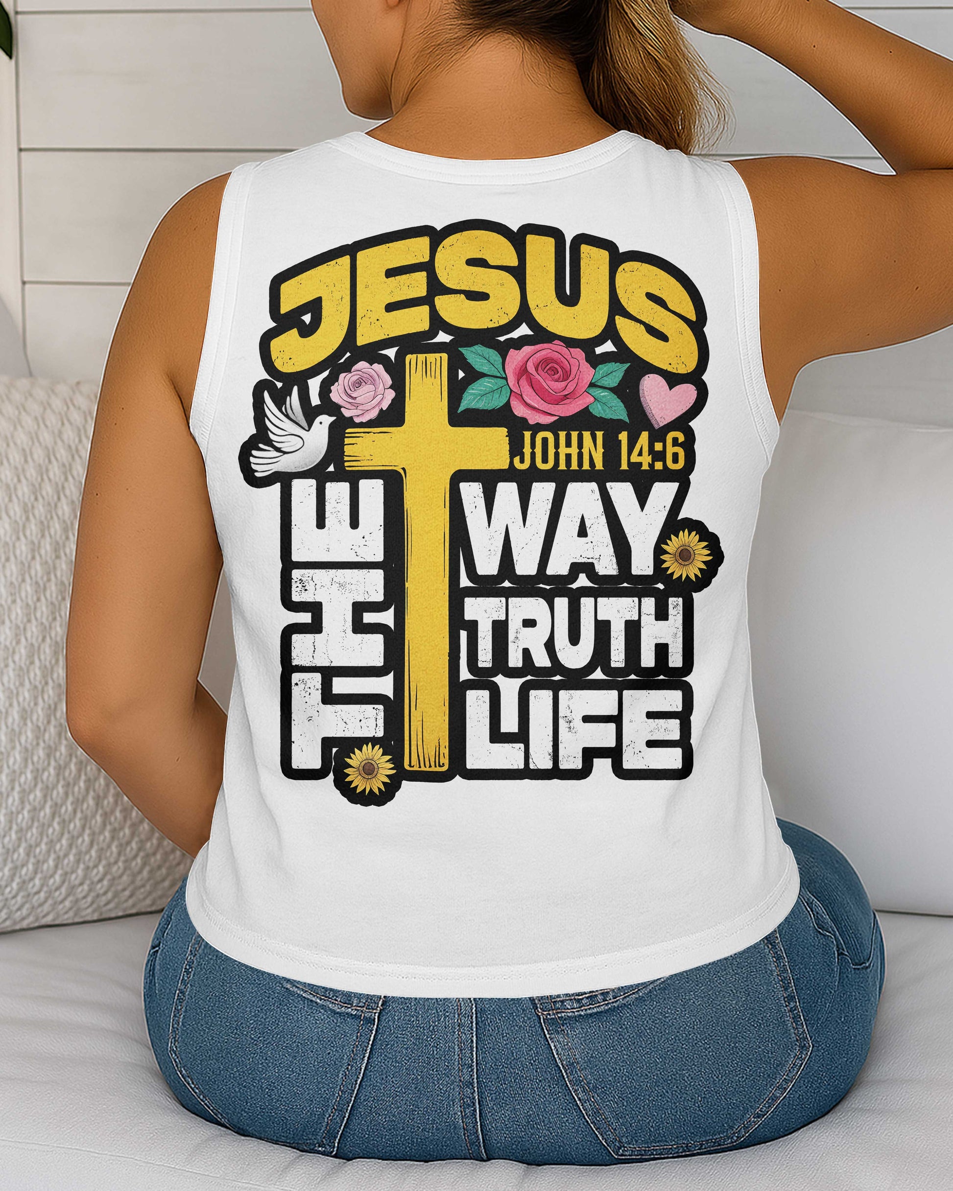 The Way The Truth The Life V-neck Tank Top
