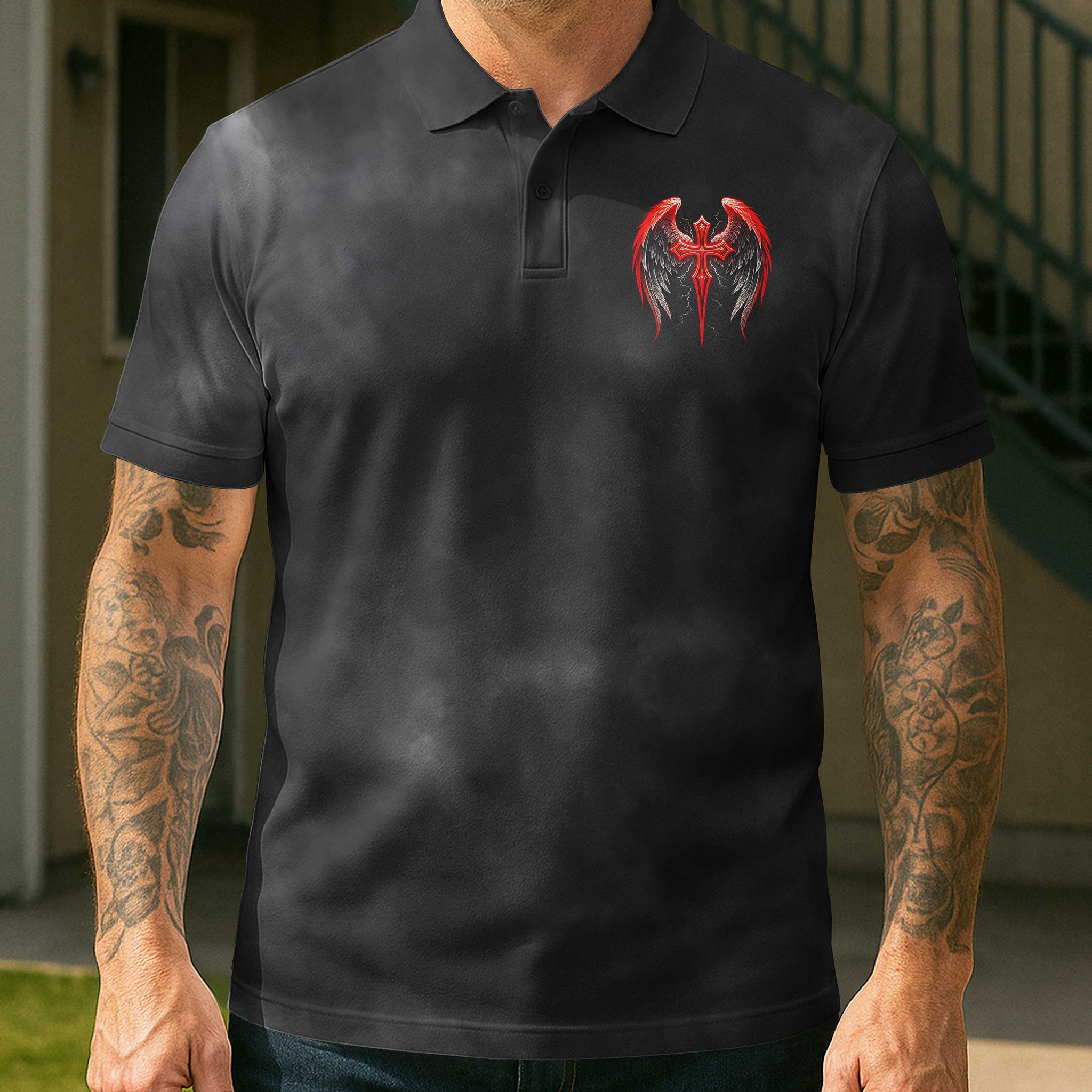 Forgiven All Over Print Polo Shirt
