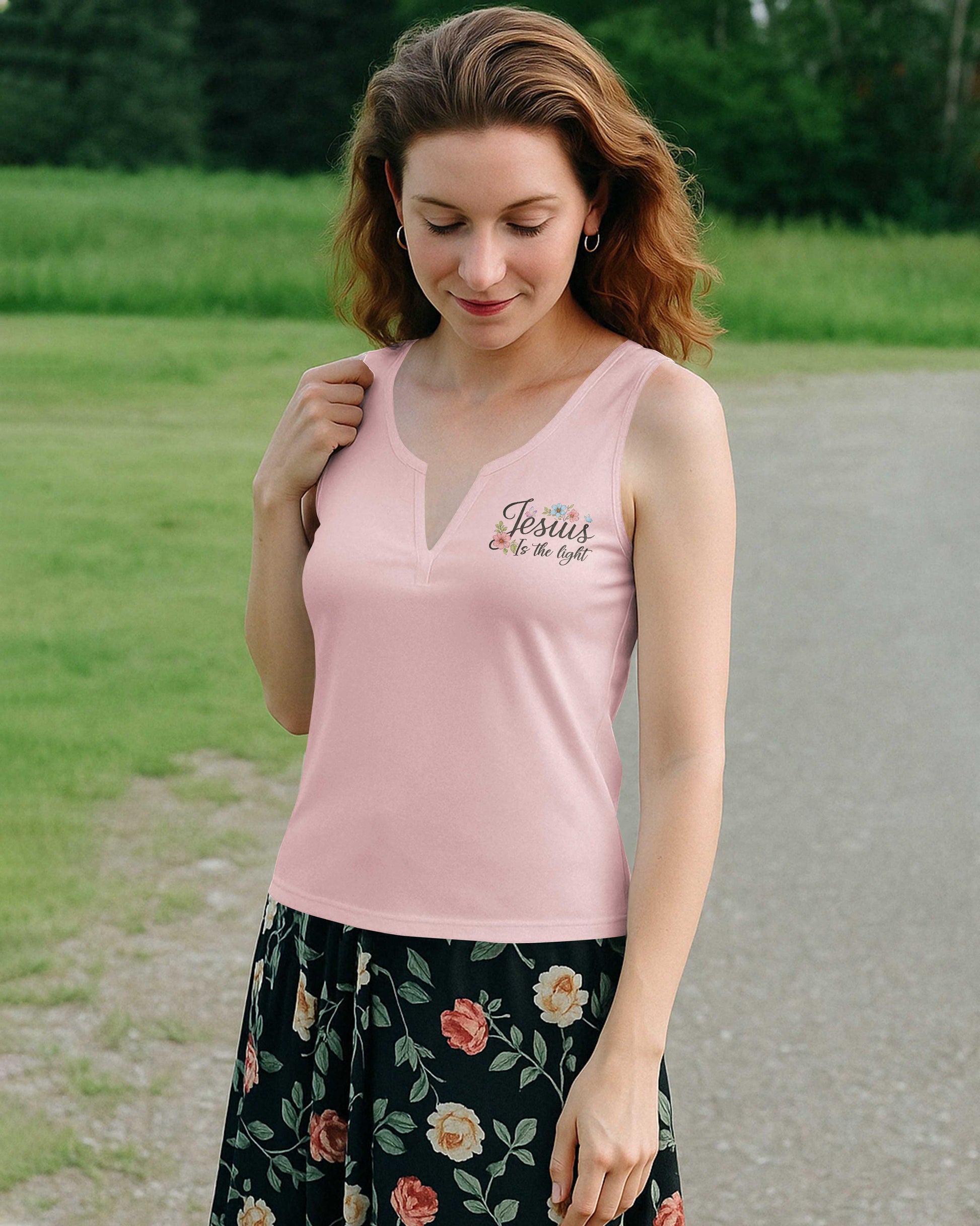 Walk By Faith Not By Sight V-neck Tank Top