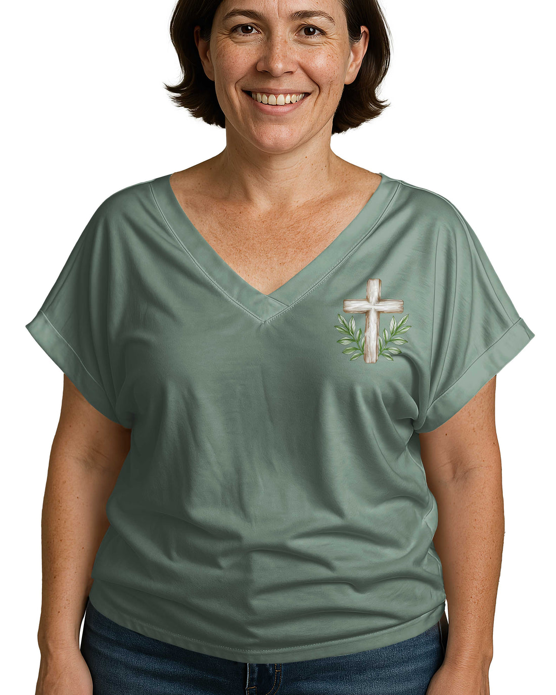 As Long As I Have Breath I Will Pray V-neck Dolman Sleeves Shirt