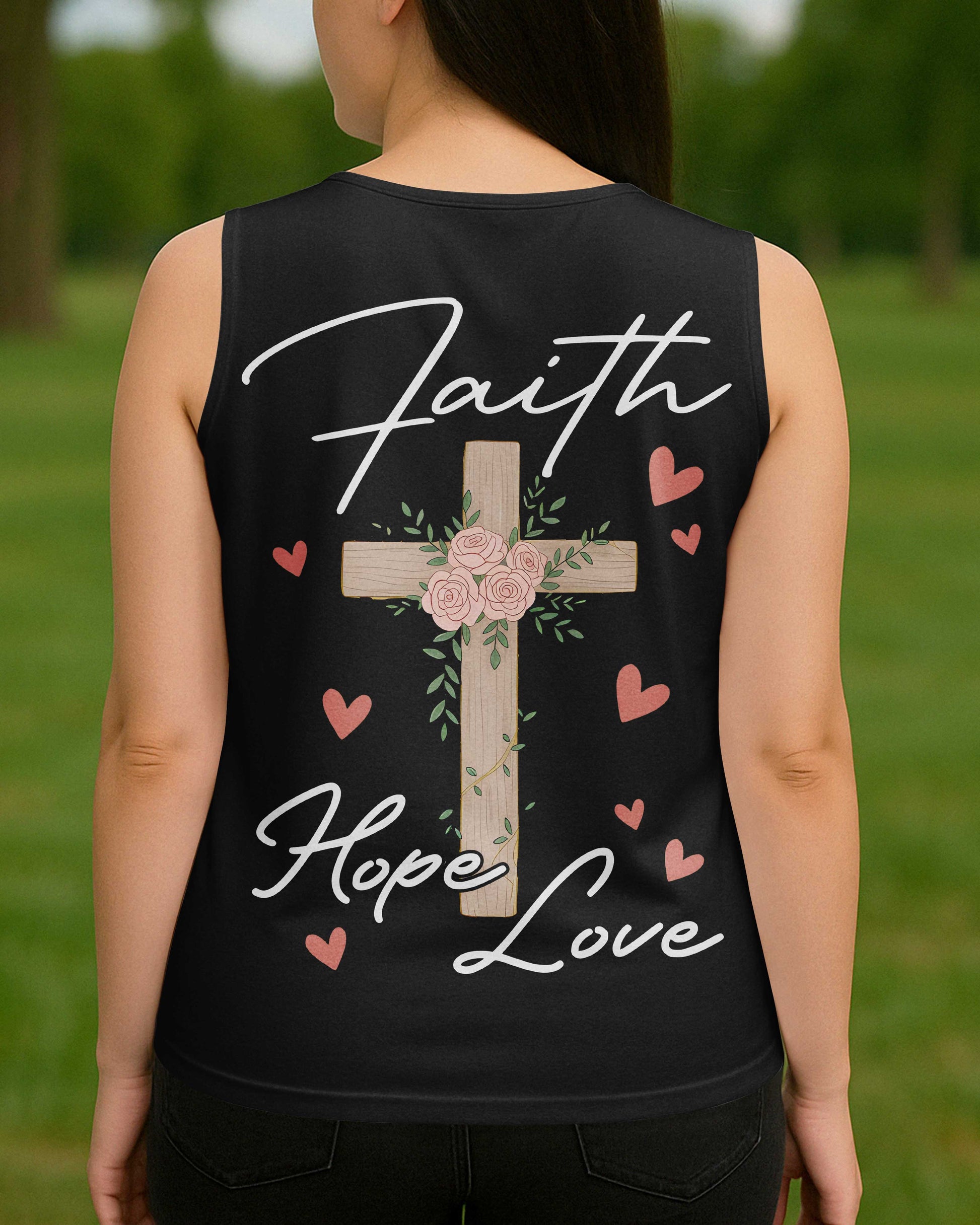 Faith Hope Love V-neck Tank Top