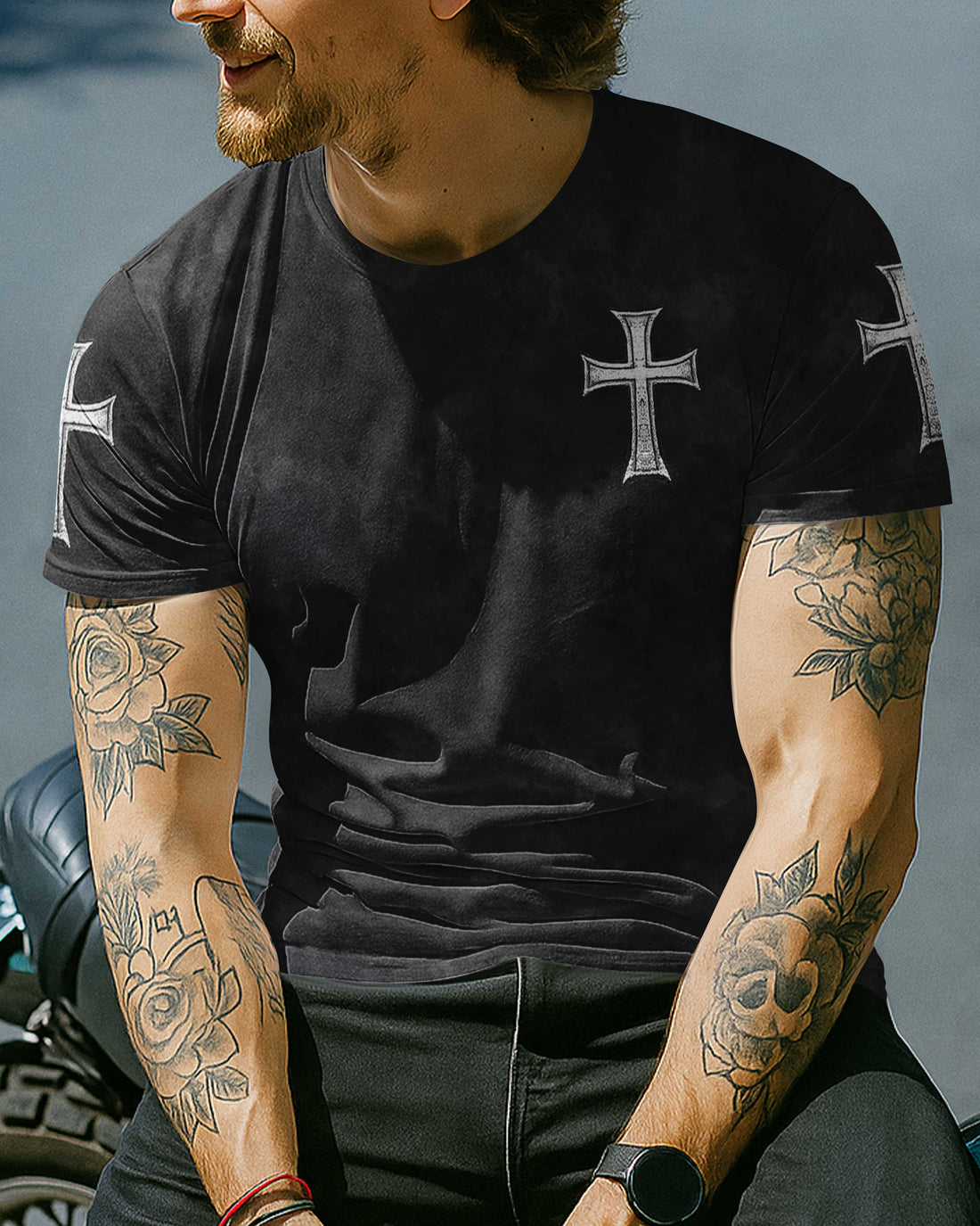 Two Wheels One Cross Eternal Freedom T-Shirt