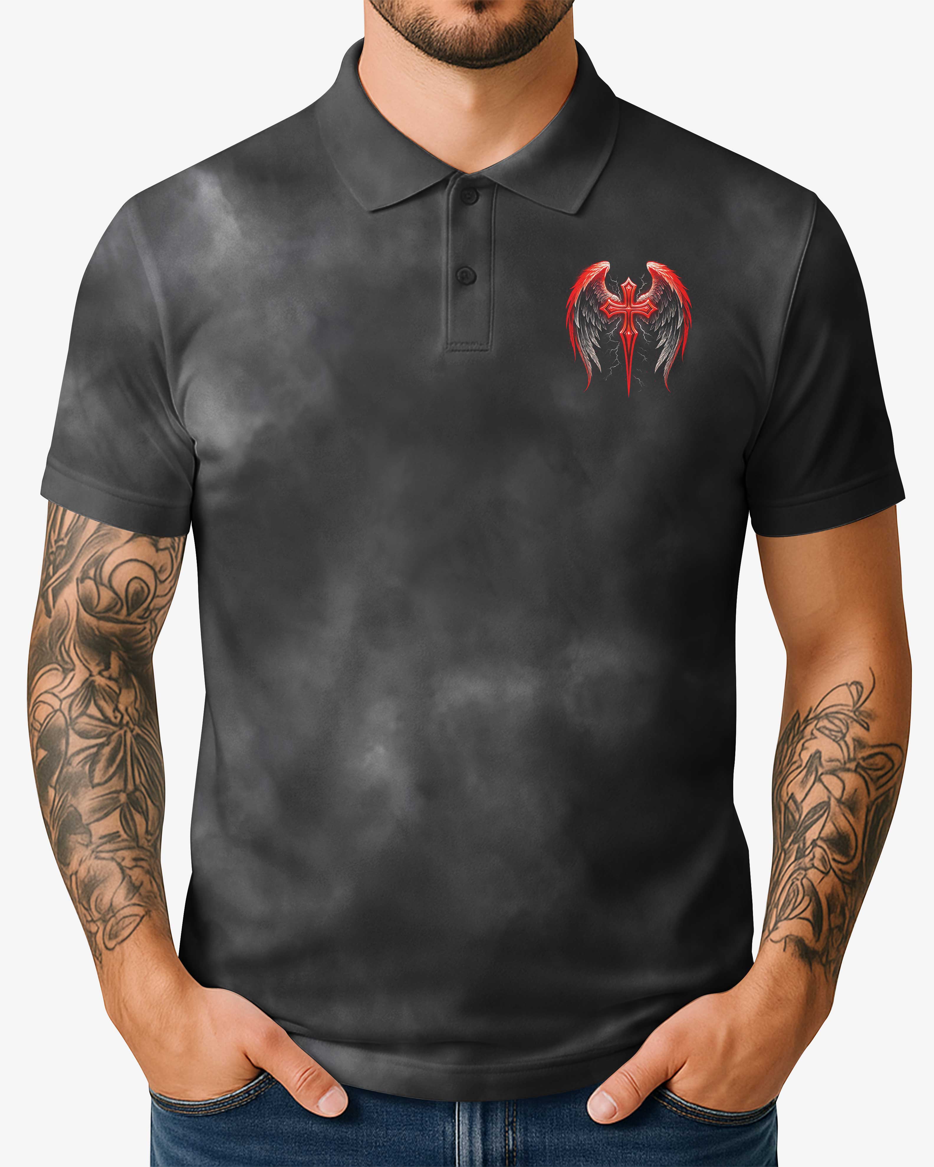Forgiven All Over Print Polo Shirt