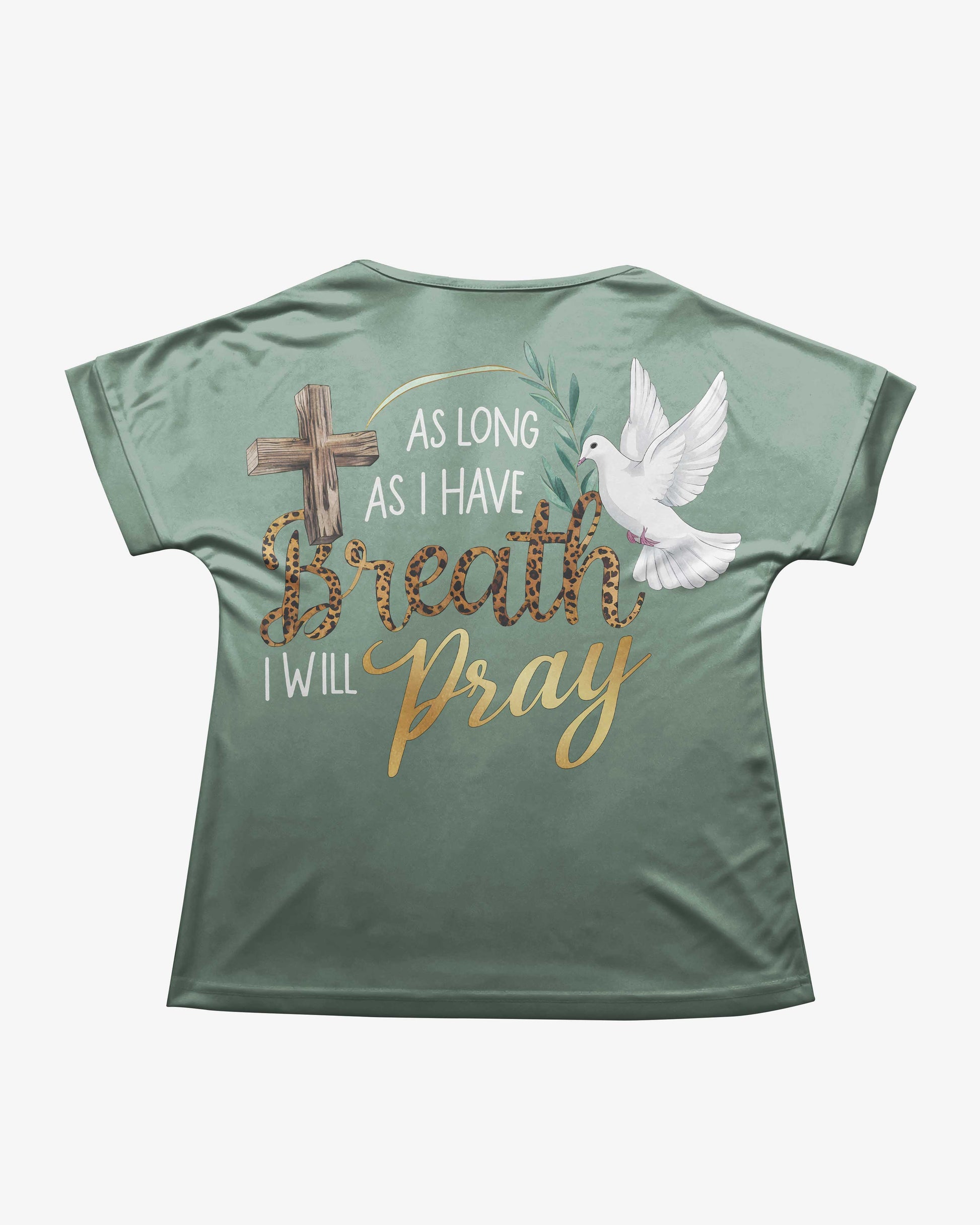 As Long As I Have Breath I Will Pray V-neck Dolman Sleeves Shirt