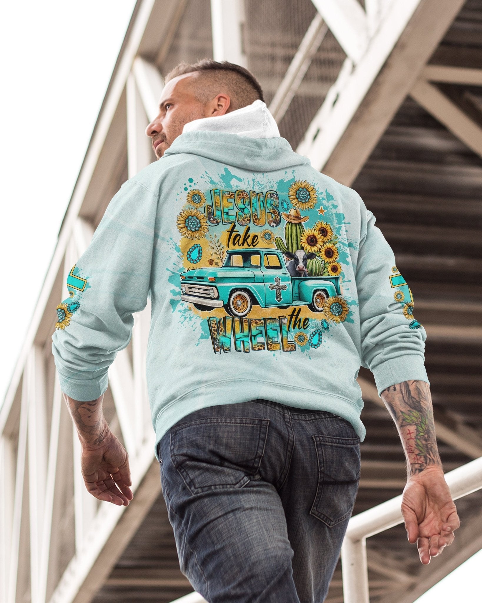 Jesus Take The Wheel All Over Print Zip Hoodie