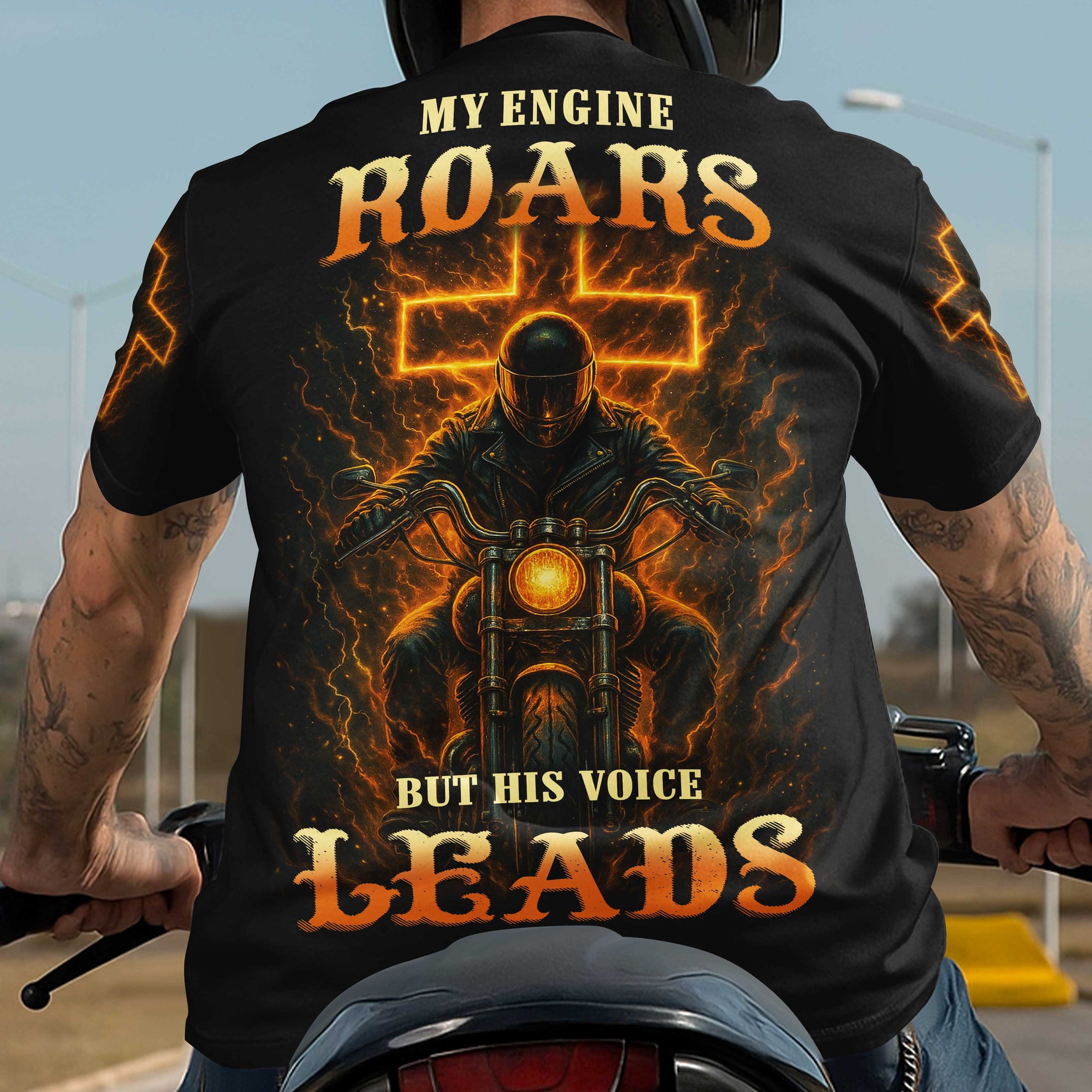 My Engine Roars But His Voice Leads T-Shirt