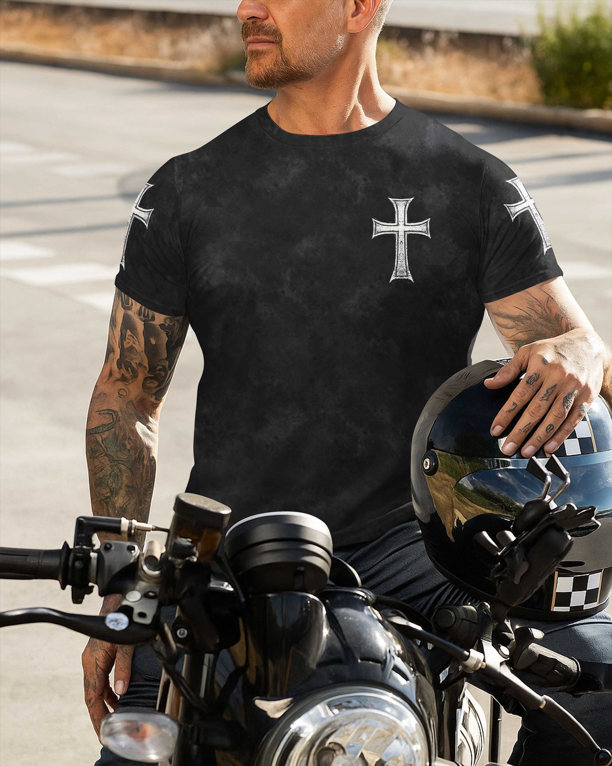 Two Wheels One Cross Eternal Freedom T-Shirt