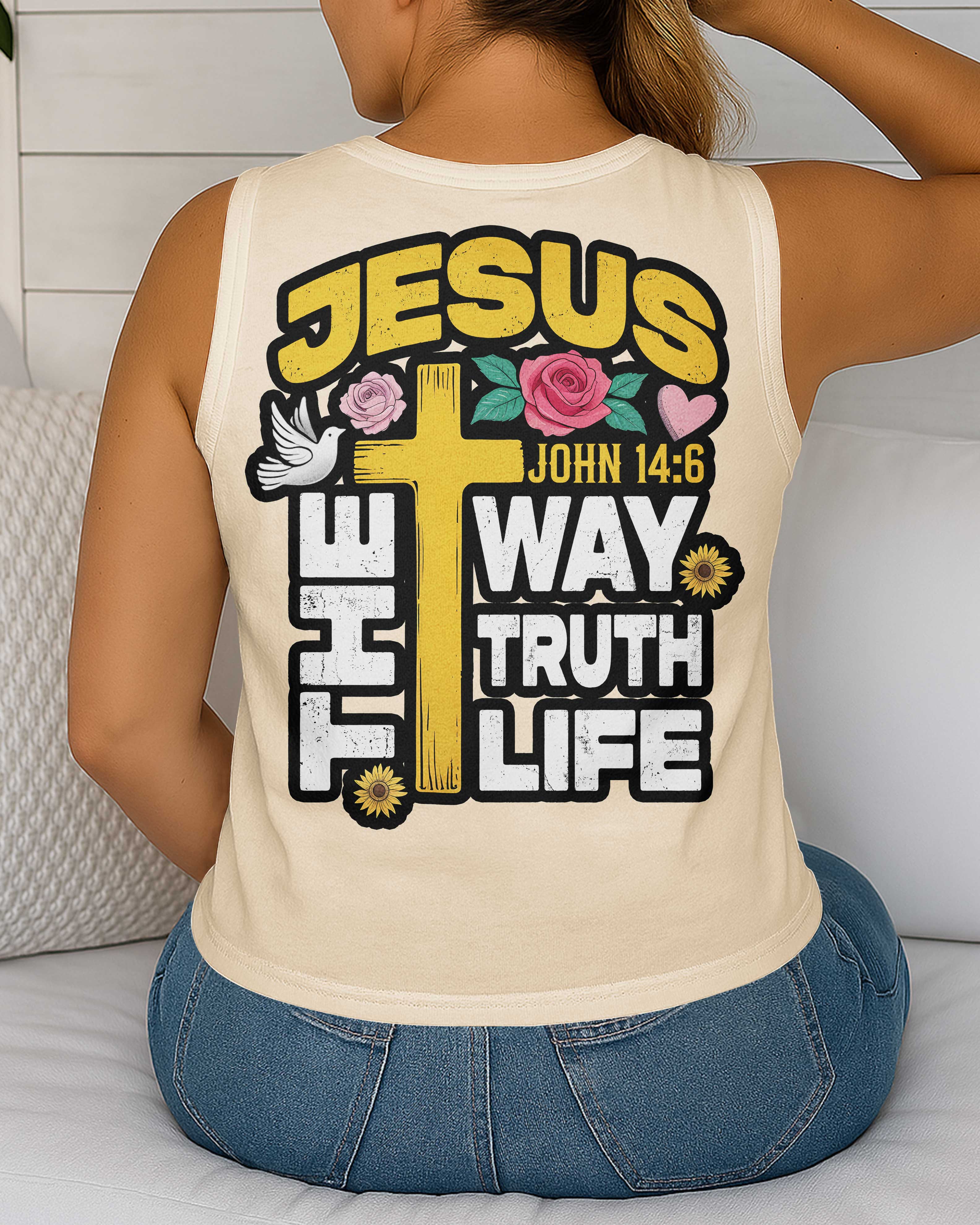 The Way The Truth The Life V-neck Tank Top