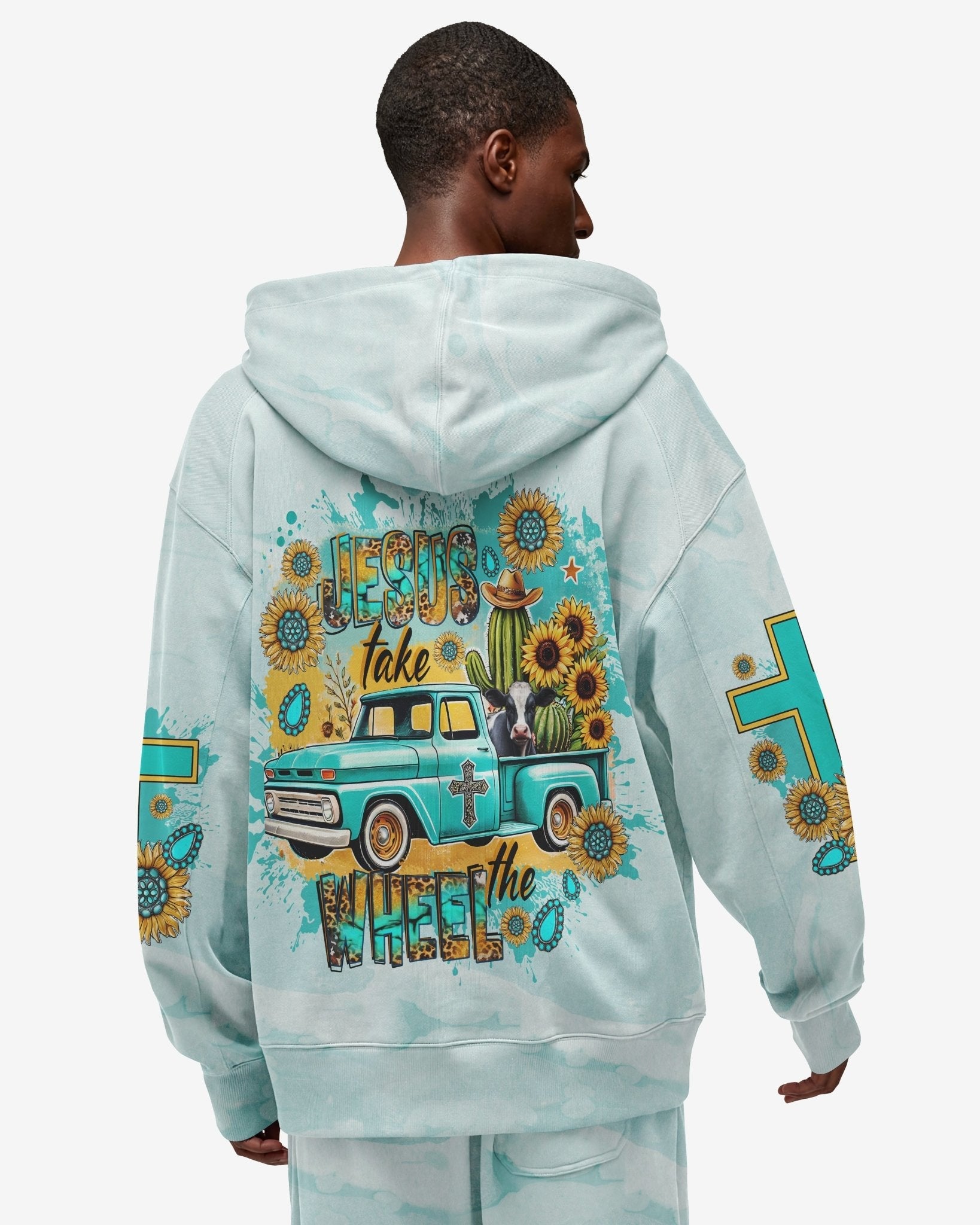 Jesus Take The Wheel All Over Print Zip Hoodie