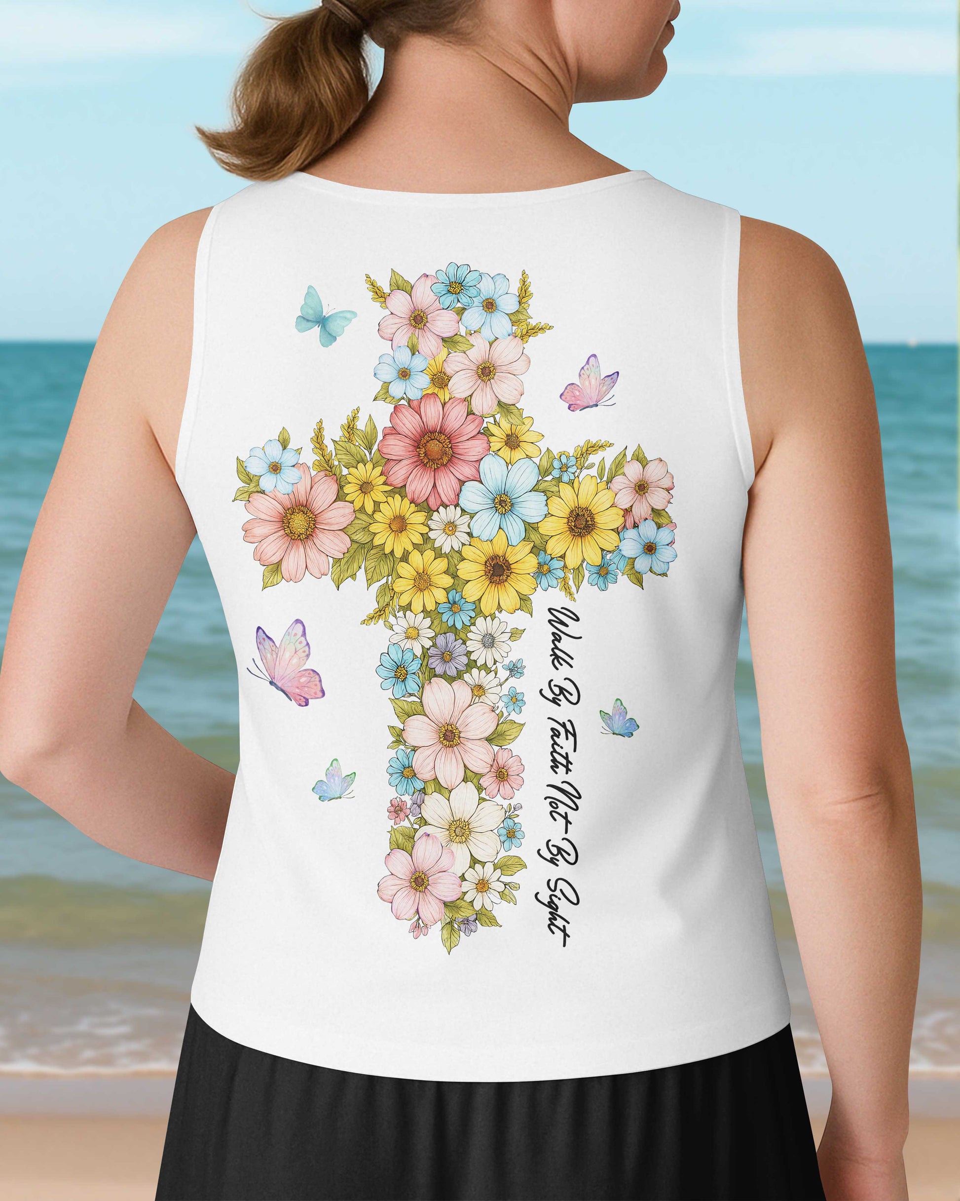 Walk By Faith Not By Sight V-neck Tank Top