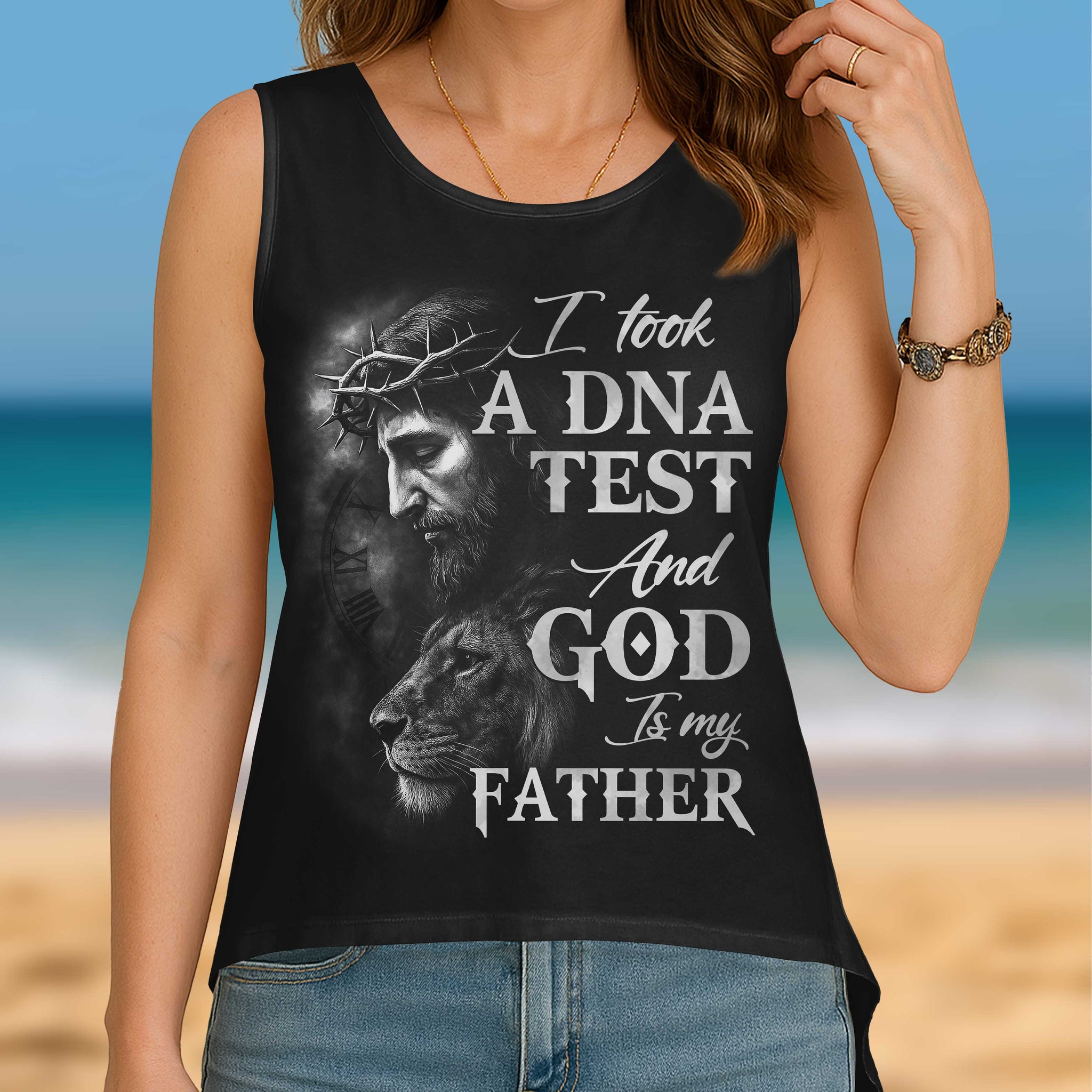 I Took A DNA Test Cut Out Wrap Back Tank Top
