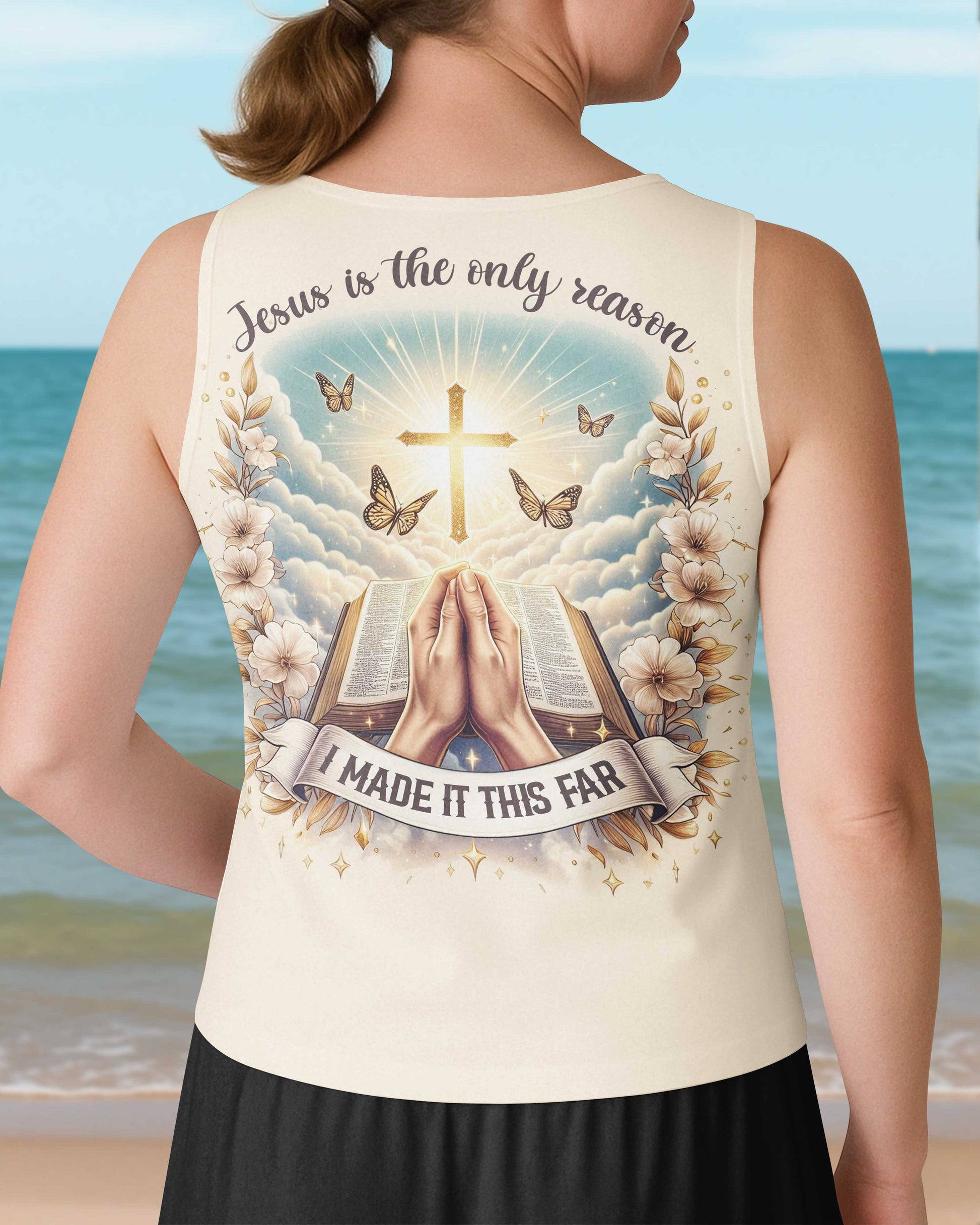 Jesus Is The Only Reason V-neck Tank Top