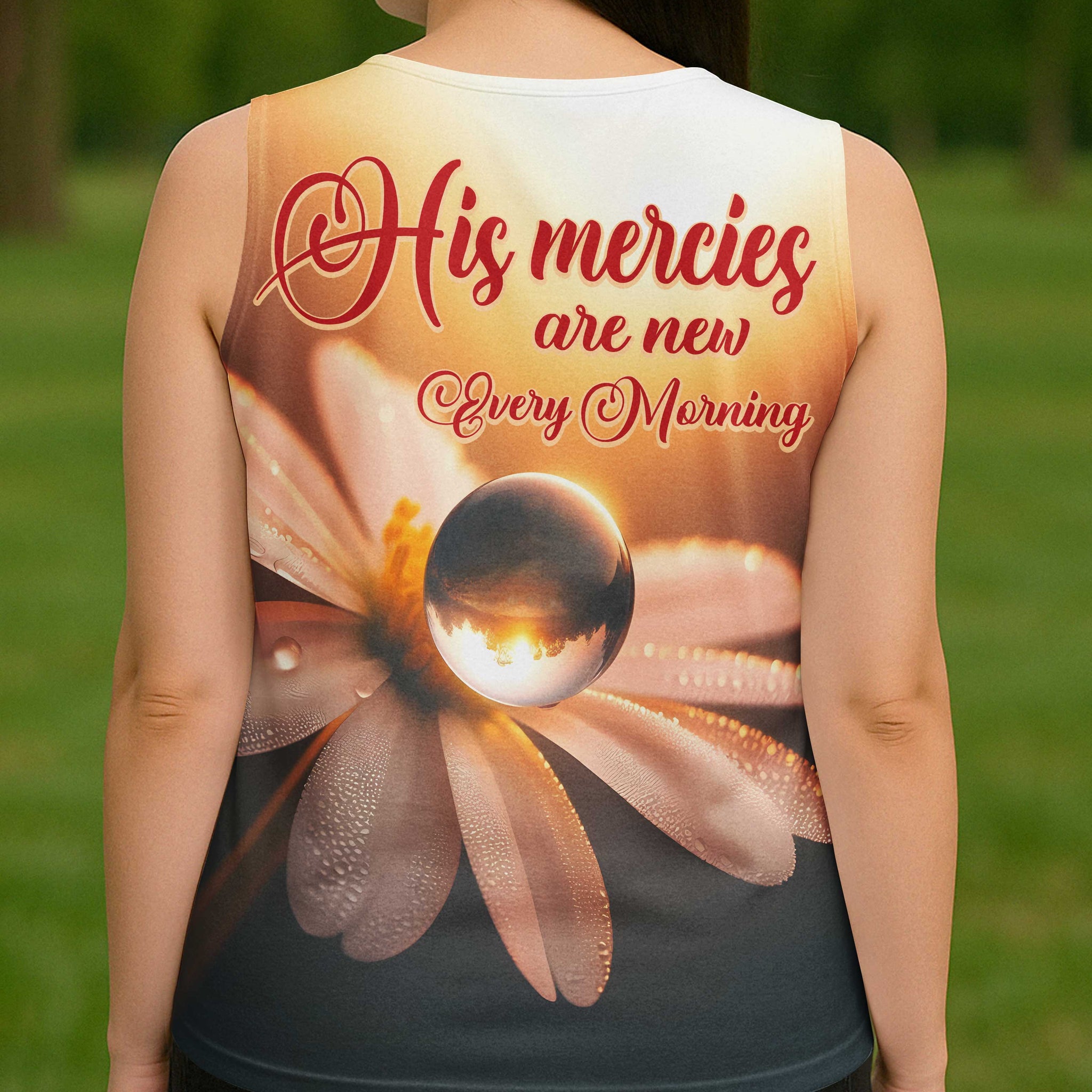 His Mercies Are New Every Morning All Over Print V-neck Tank Top