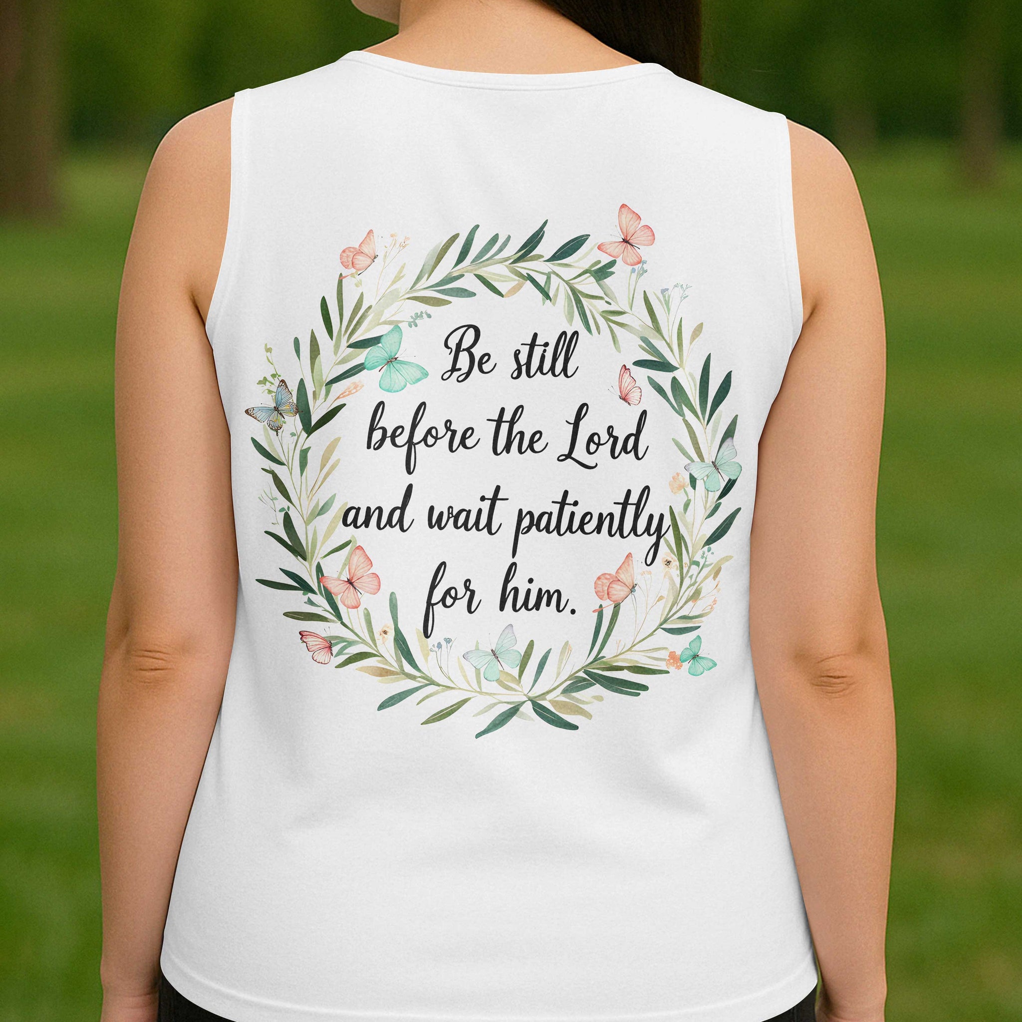 Be Still Before The Lord V-neck Tank Top