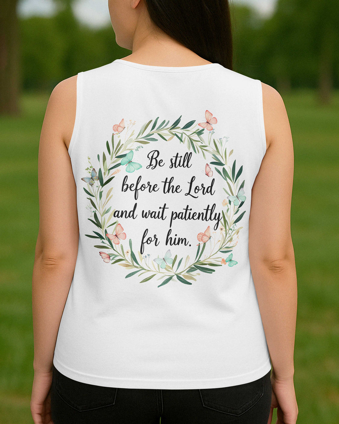 Be Still Before The Lord V-neck Tank Top