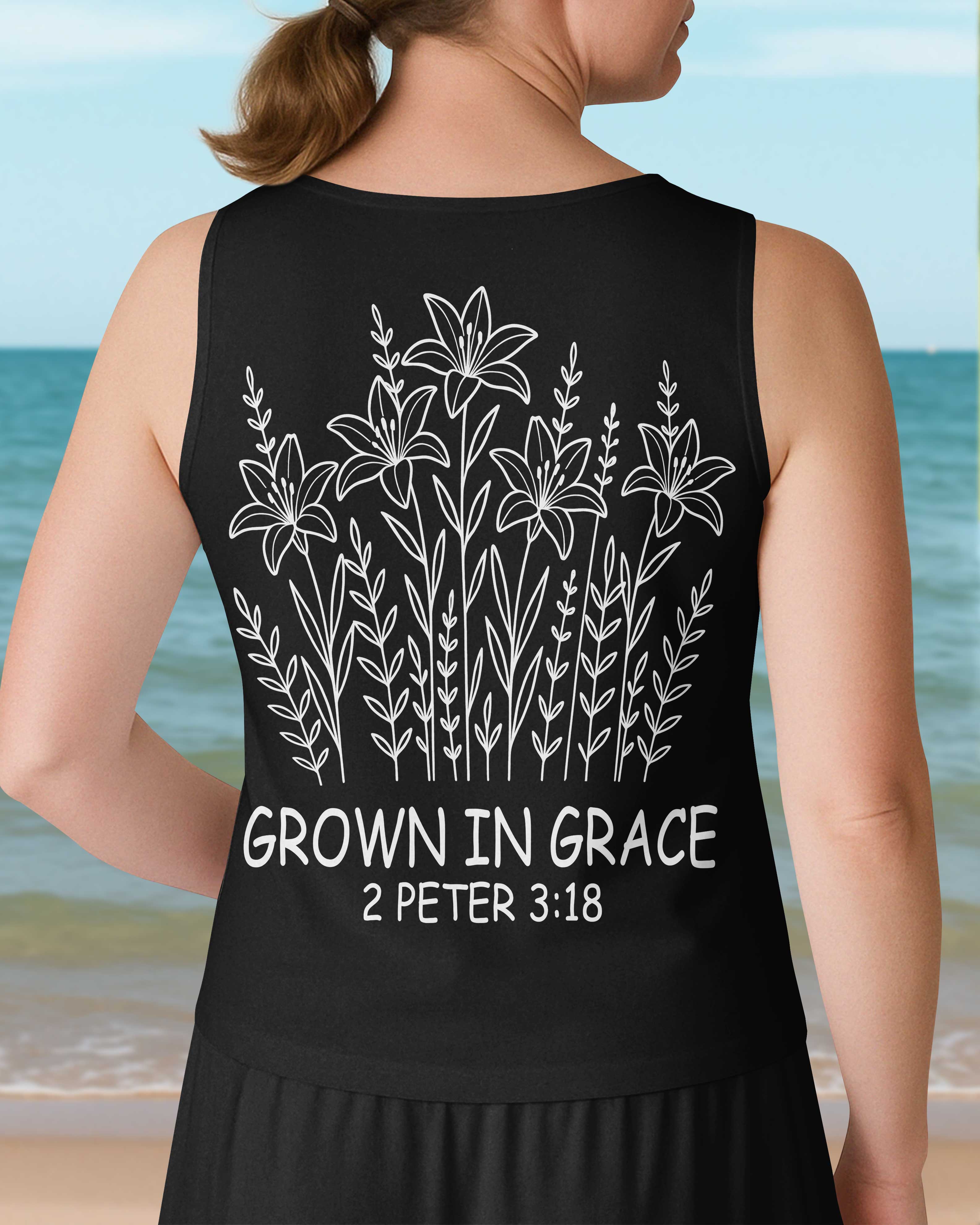 Grow In Grace V-neck Tank Top