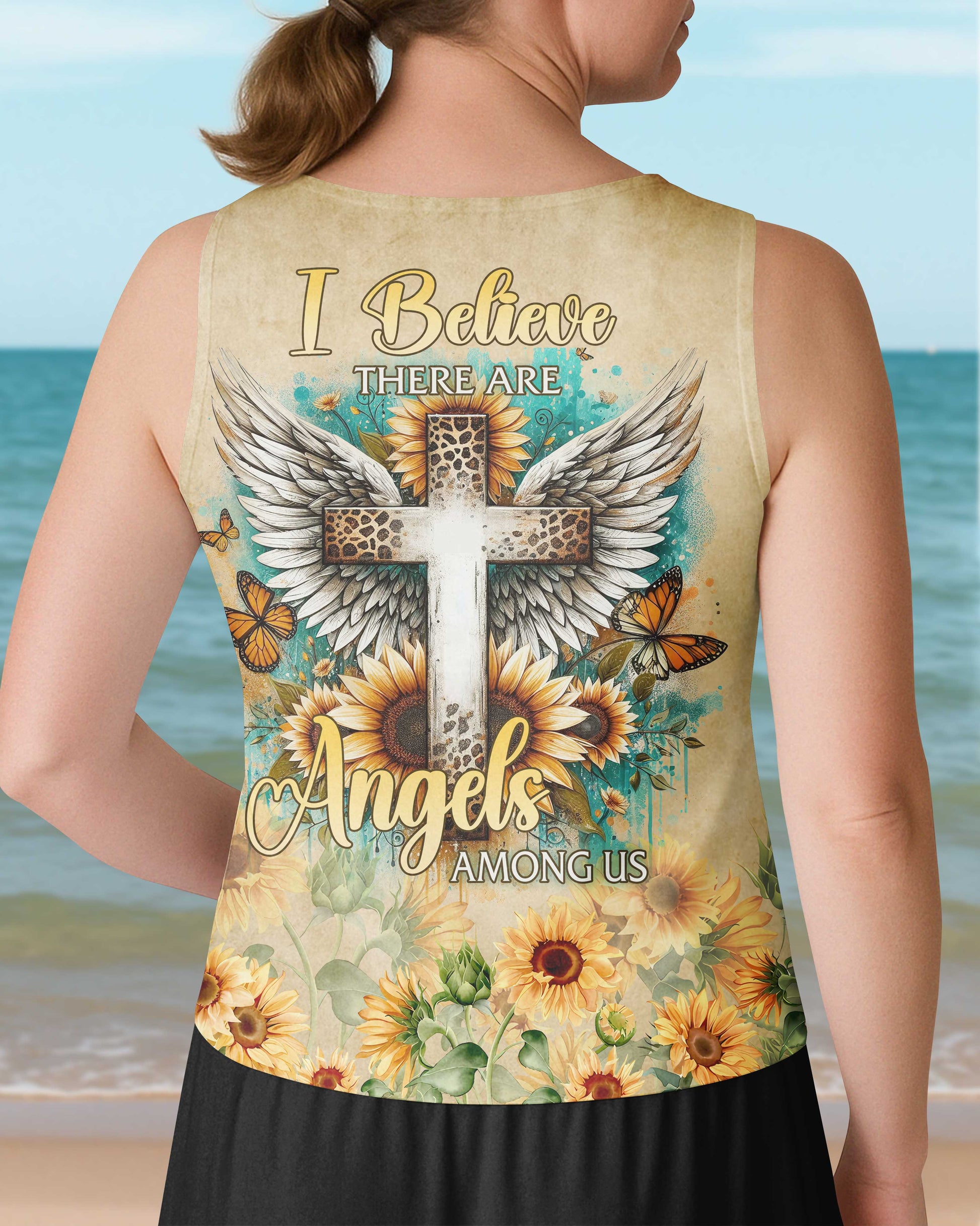 I Believe There Are Angels Among Us V-neck Tank Top