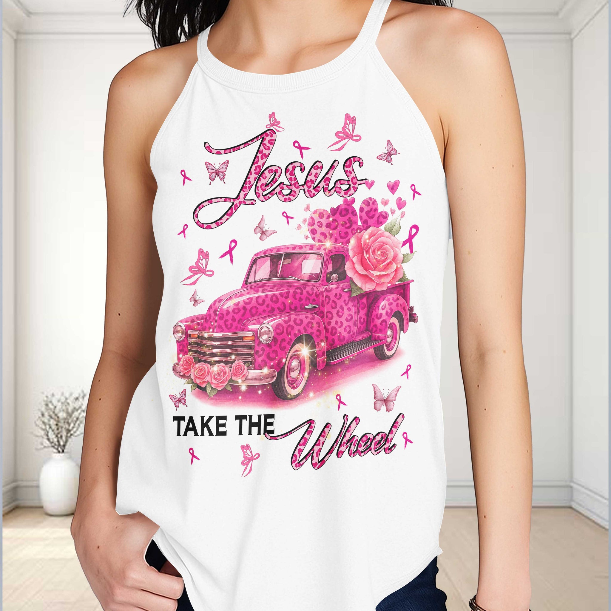 Jesus Take The Wheel Rocker Tank Top