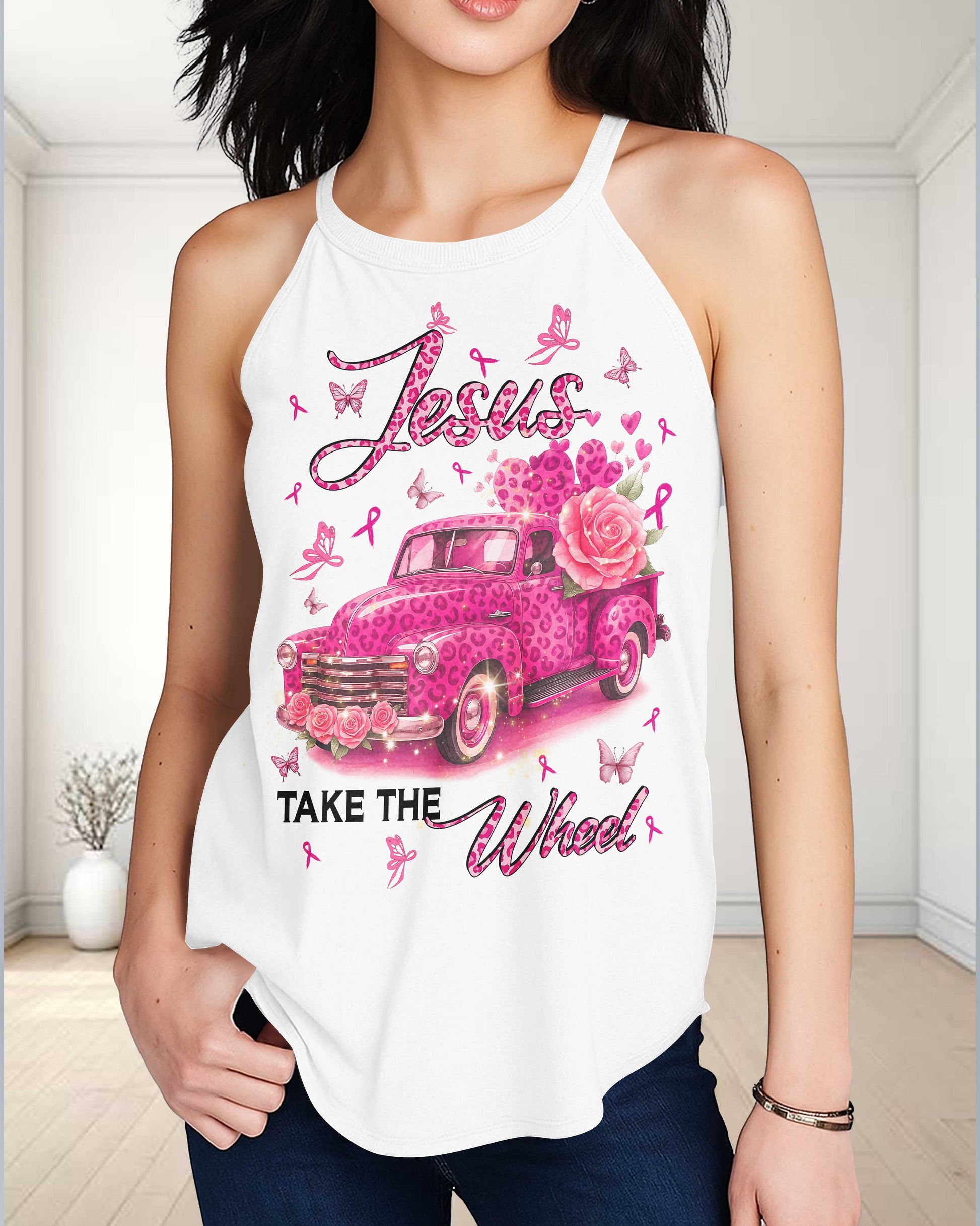 Jesus Take The Wheel Rocker Tank Top