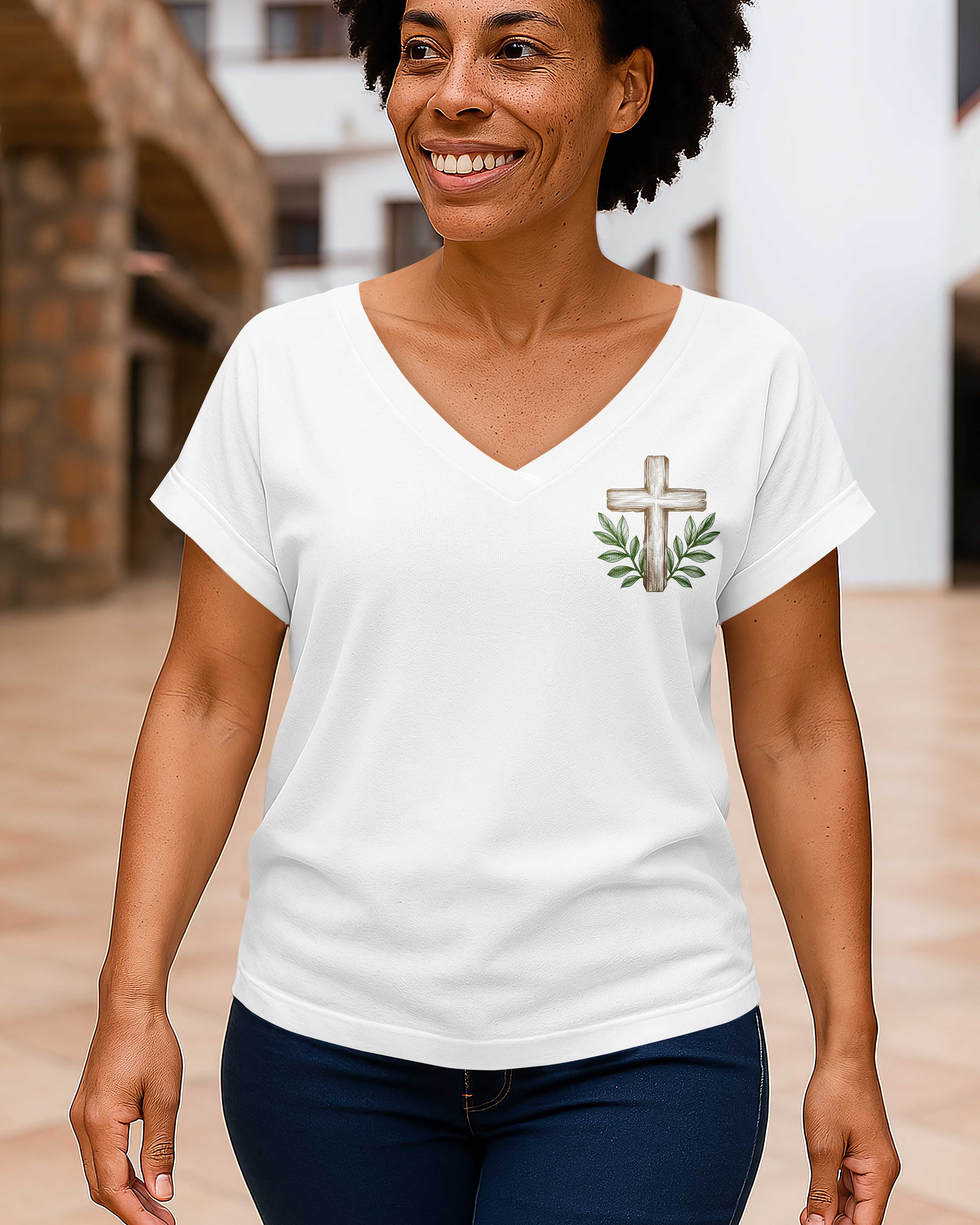 As Long As I Have Breath I Will Pray V-neck Dolman Sleeves Shirt