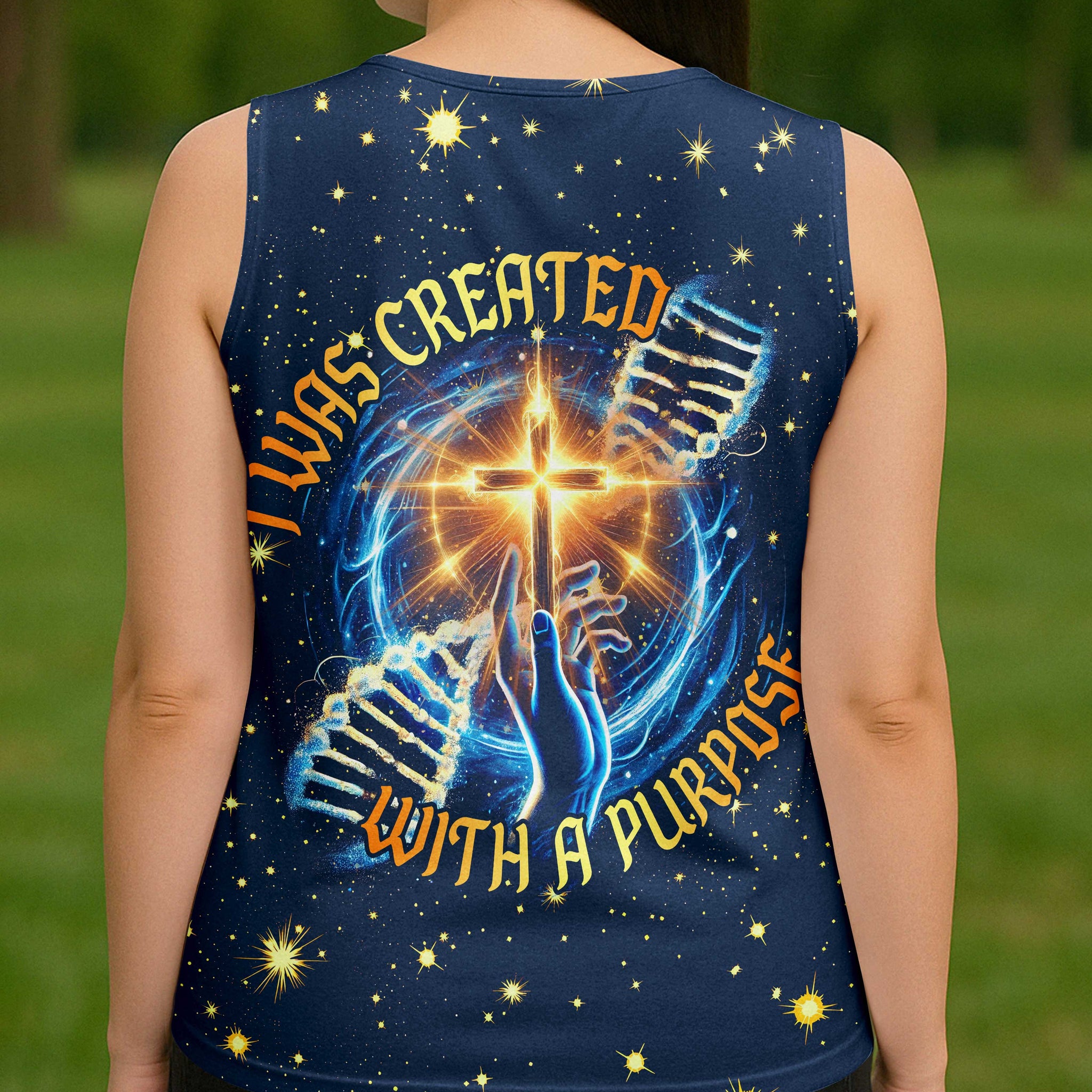 I Was Created With A Purpose All Over Print V-neck Tank Top