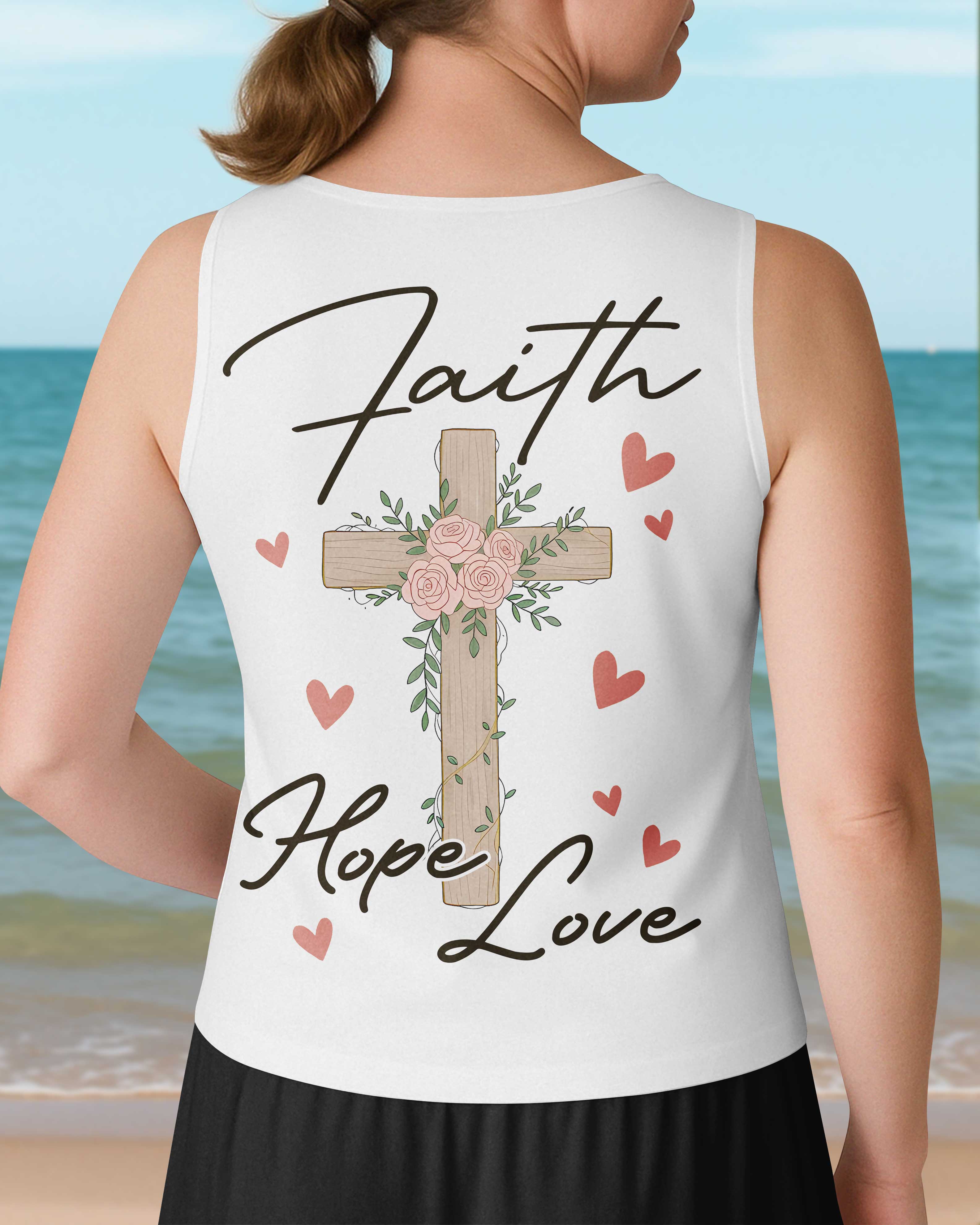 Faith Hope Love V-neck Tank Top