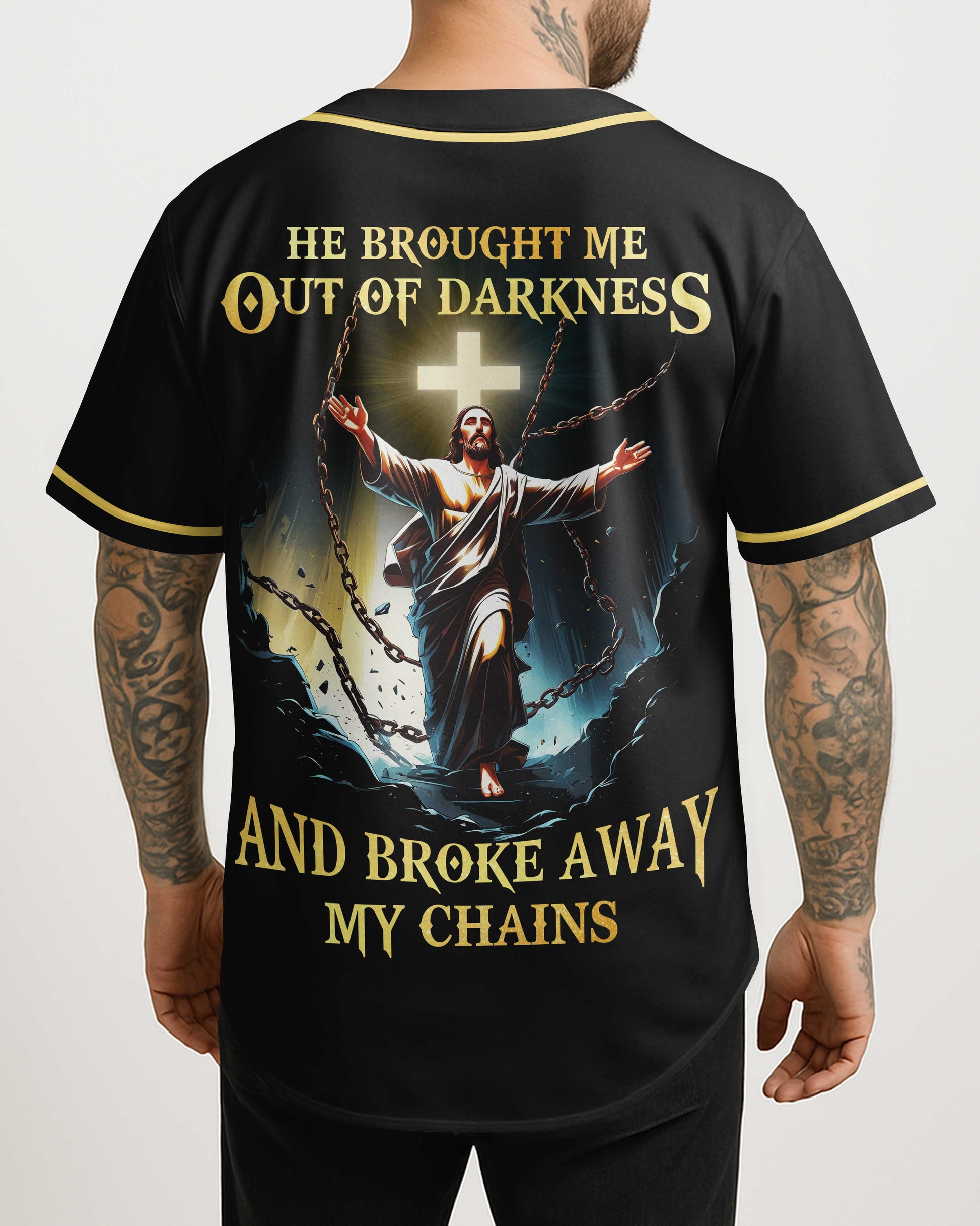 He Brought Me Out Of Darkness All Over Print Jersey