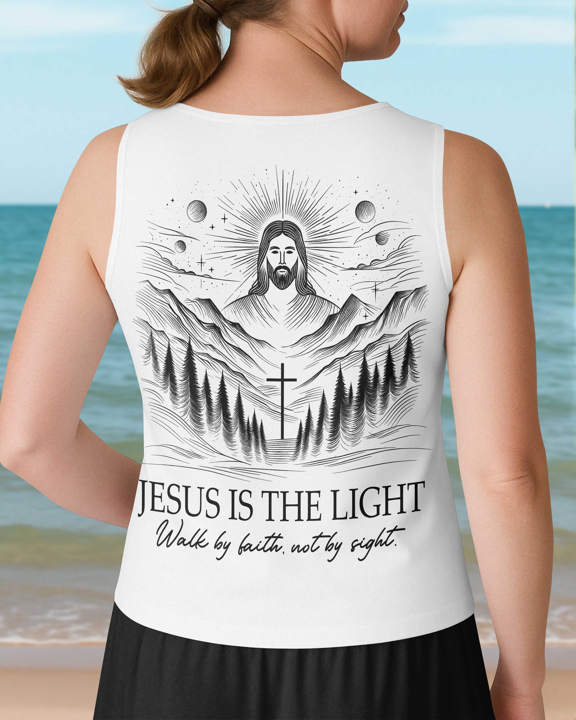 Jesus Is The Light V-neck Tank Top