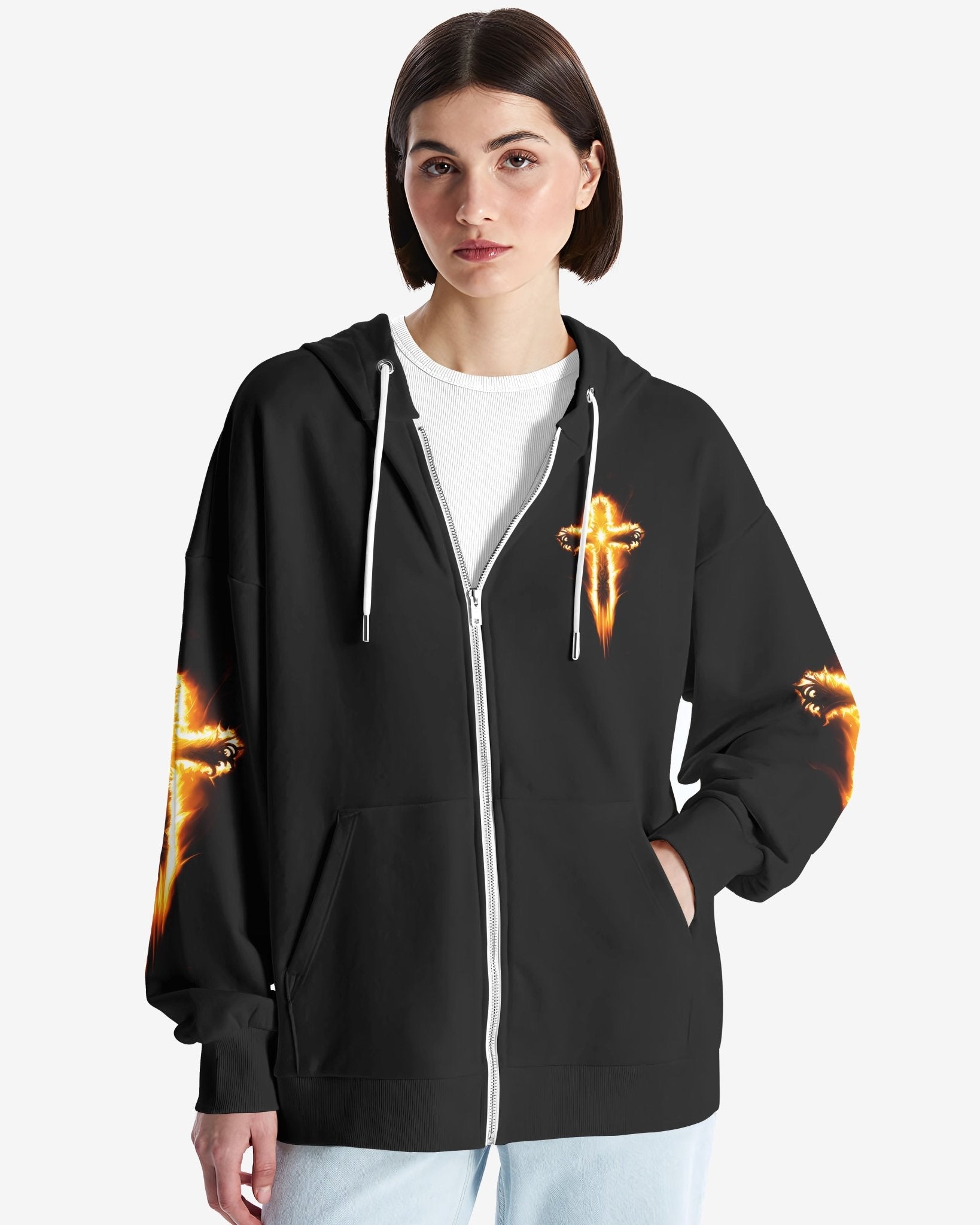 Awaken The Lion All Over Print Zip Hoodie