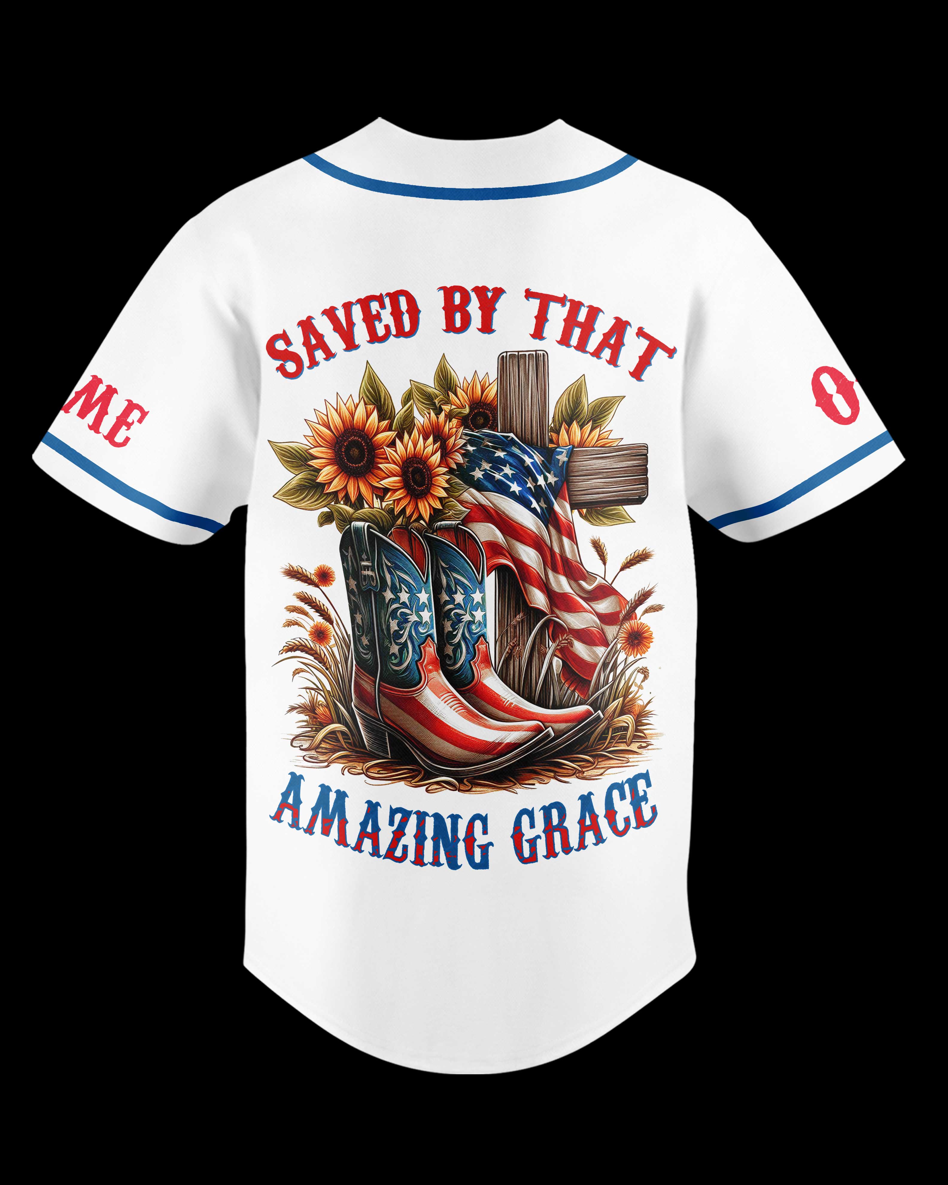 Saved By That Amazing Grace All Over Print Jersey