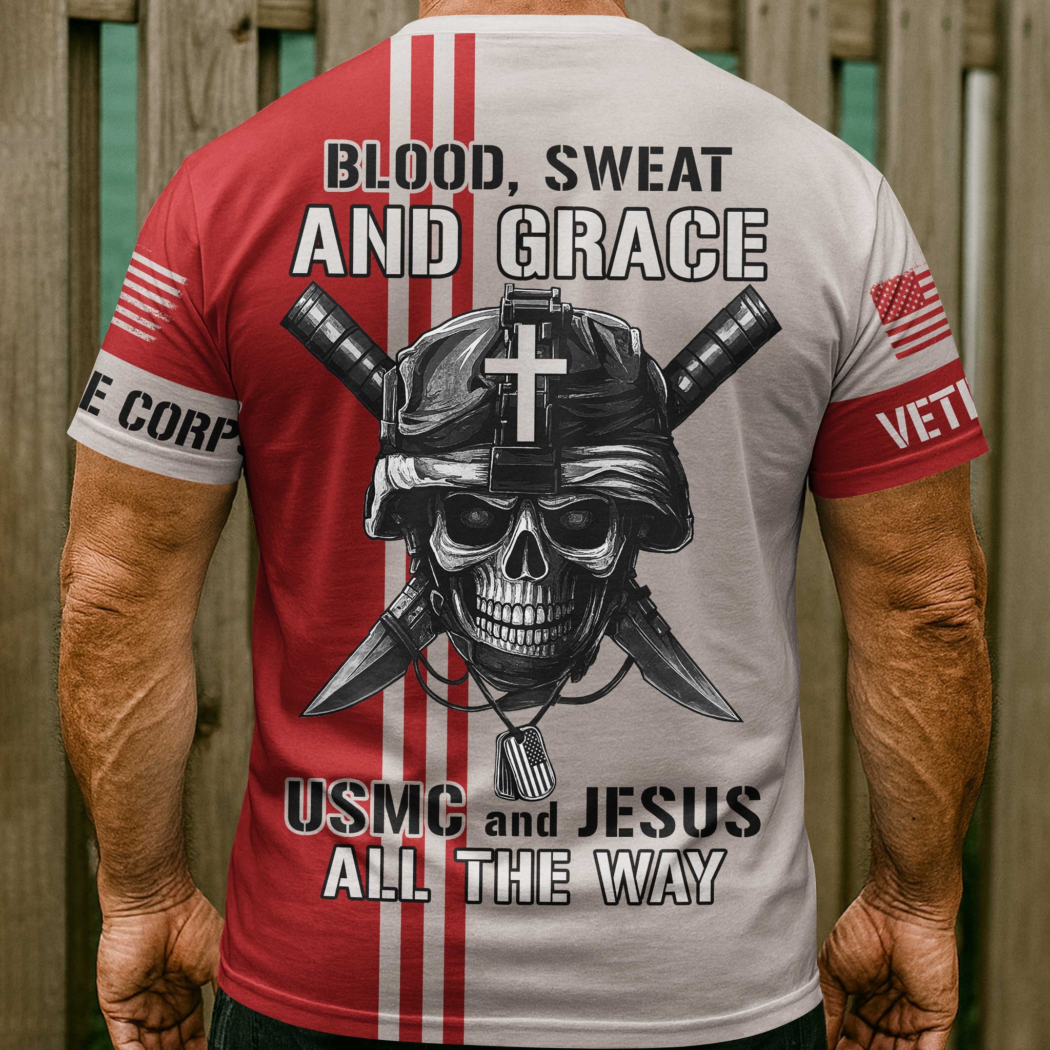 Blood, Sweet and Grace All Over Print T-Shirt