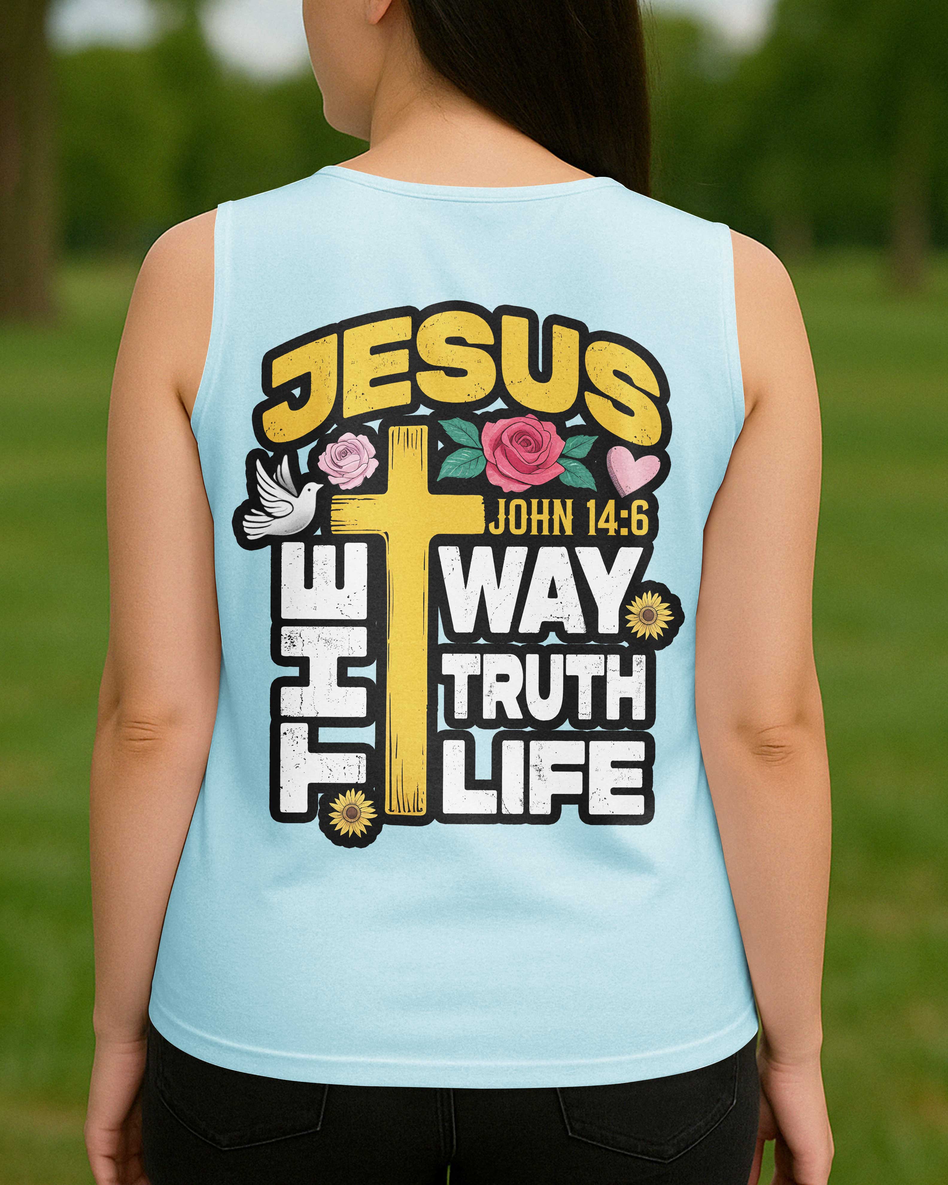 The Way The Truth The Life V-neck Tank Top