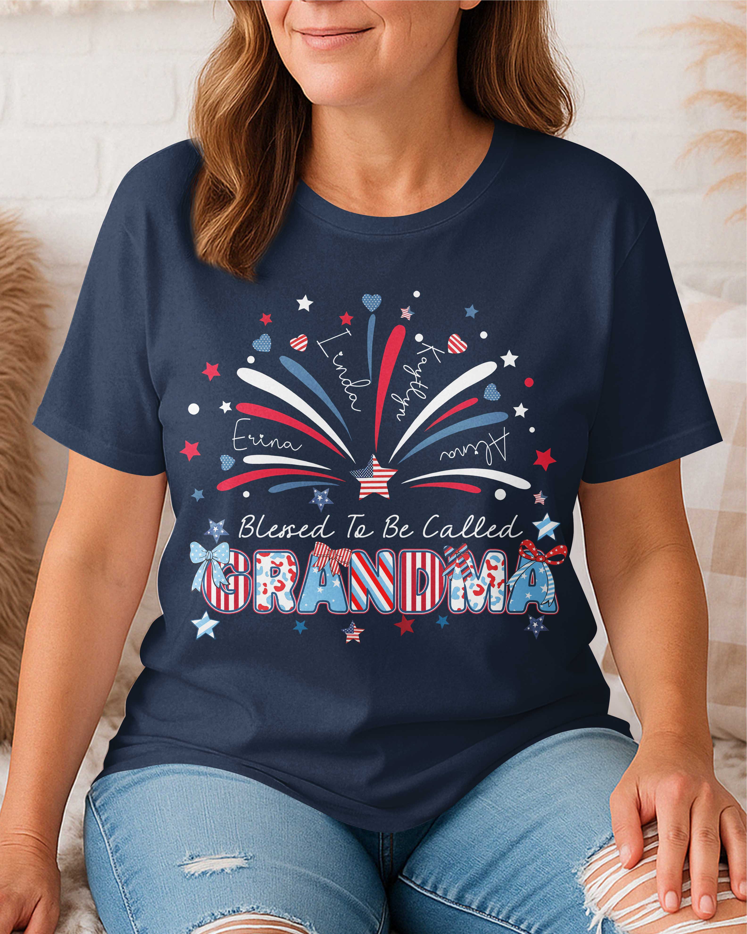 Blessed To Be Called Grandma Independence Day T-Shirt