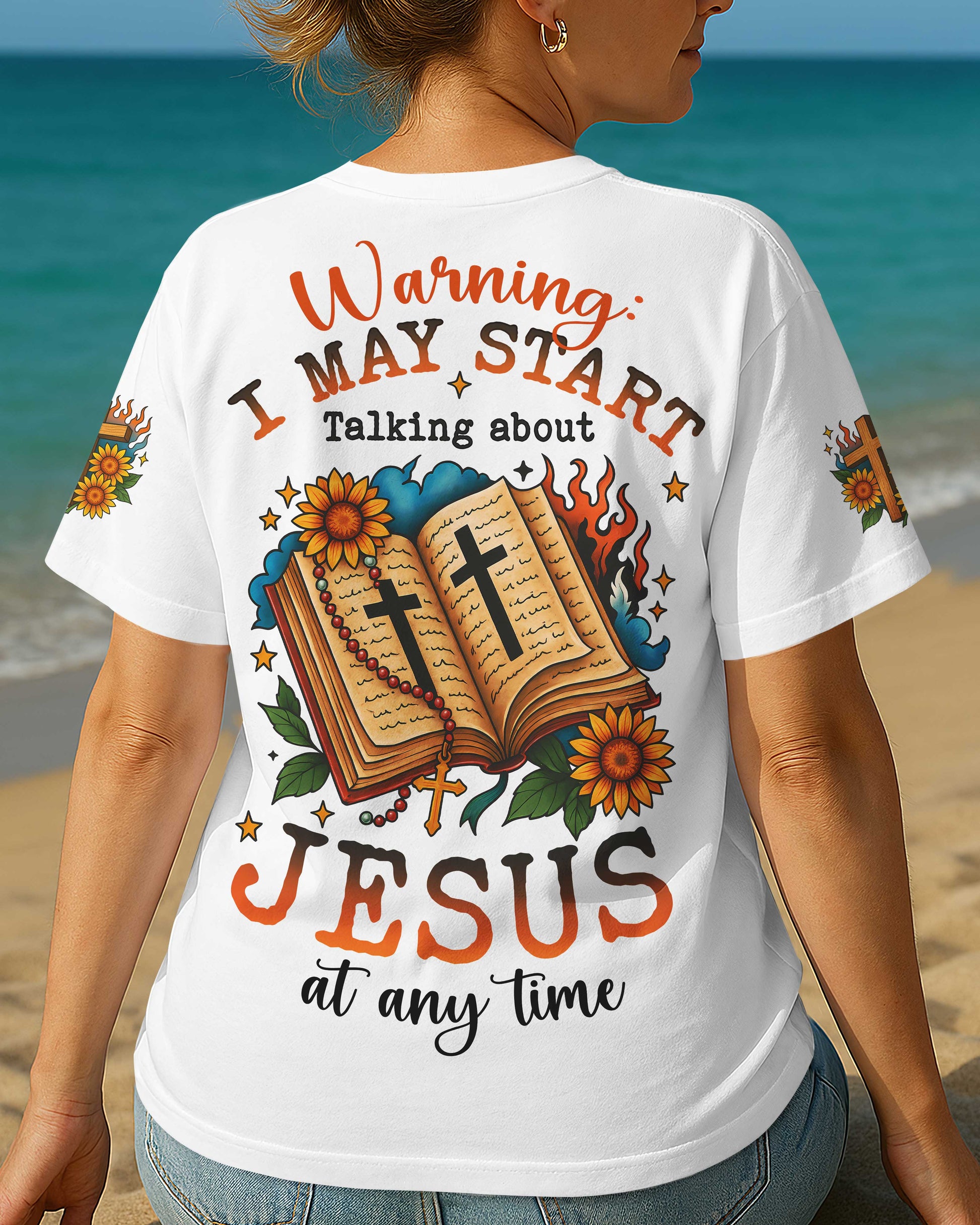 Warning I May Start Talking About Jesus At Any Time T-Shirt