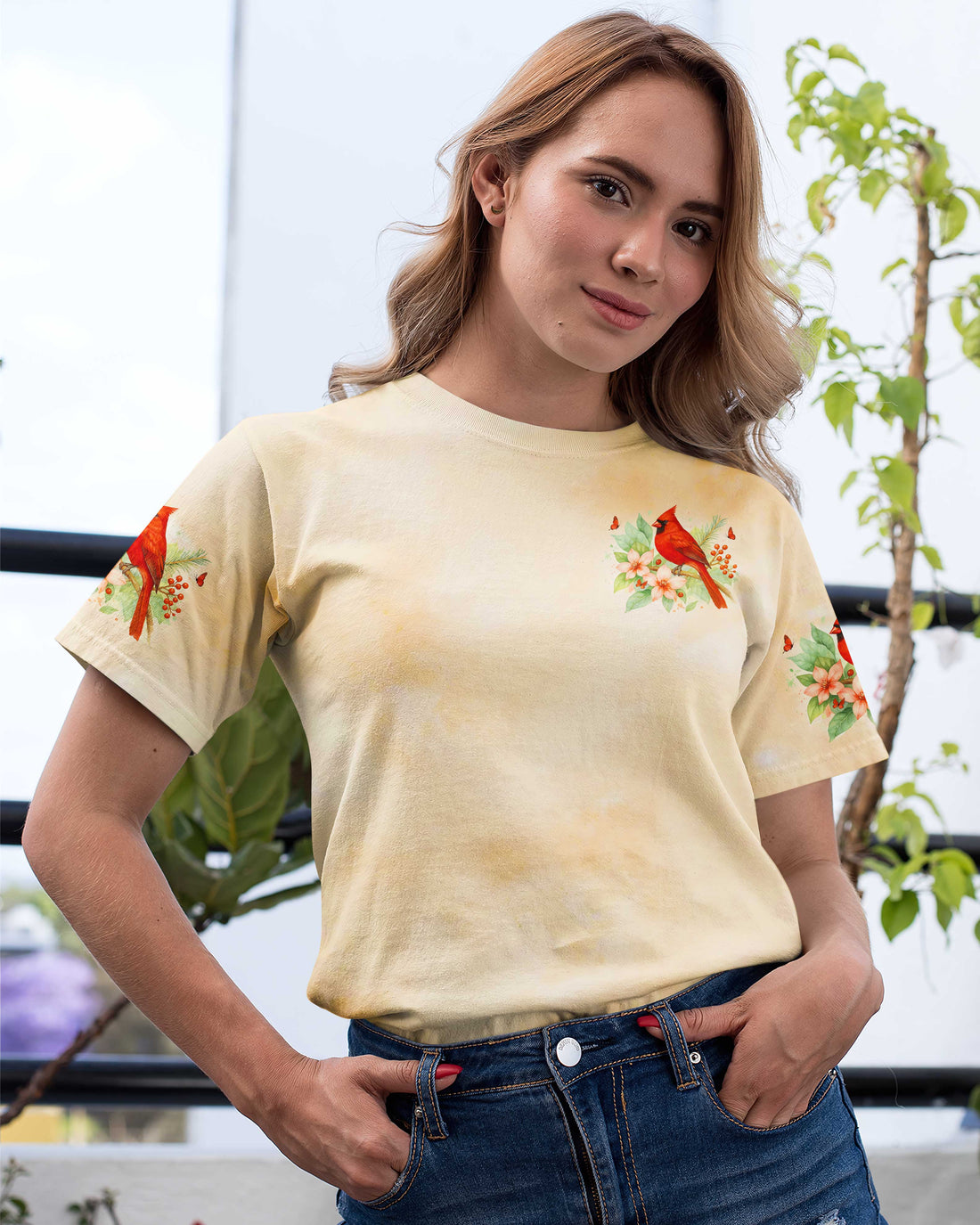 Cardinals Appear When Angels Are Near All Over Print T-shirt