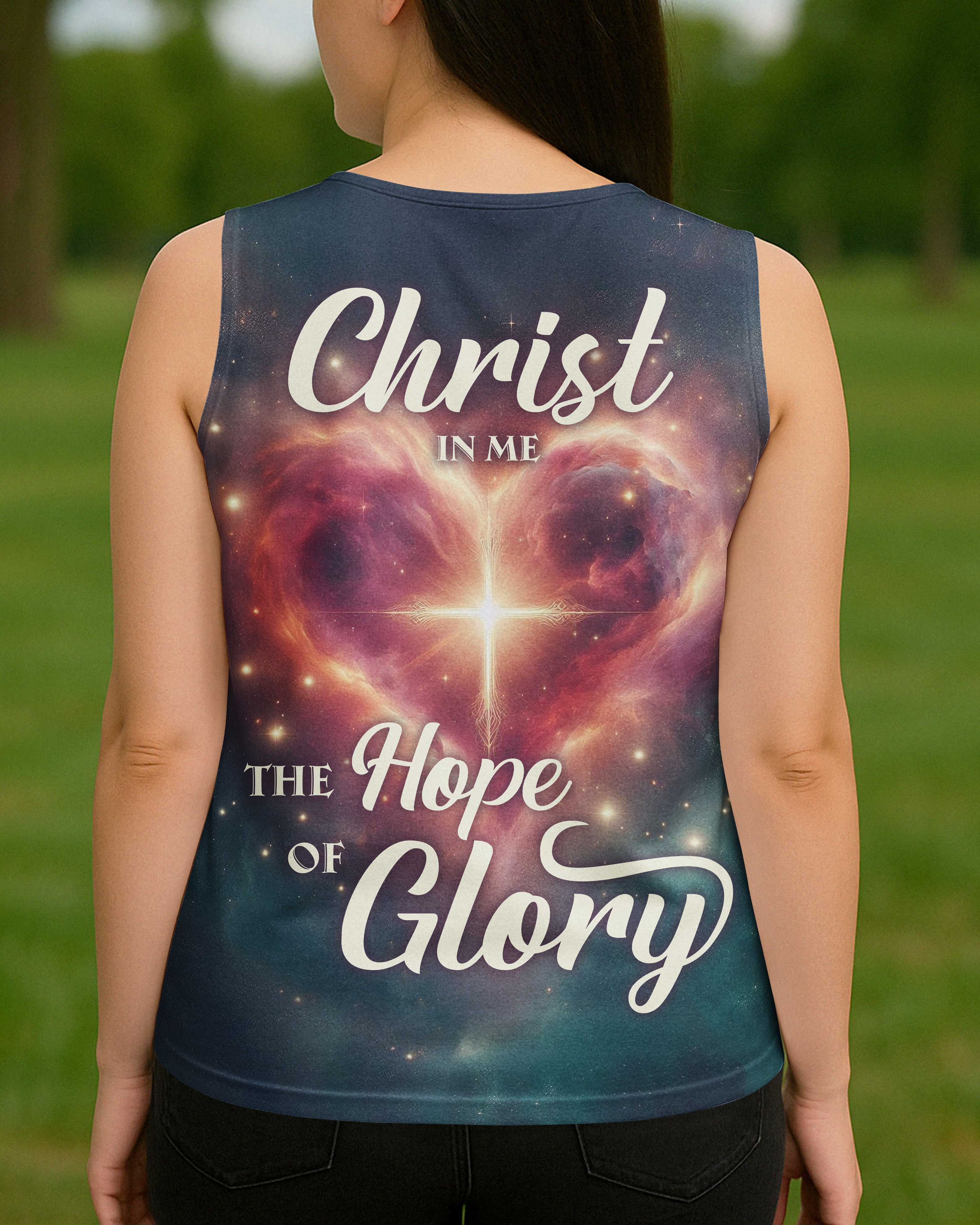 Christ In Me The Hope Of Glory V-neck Tank Top
