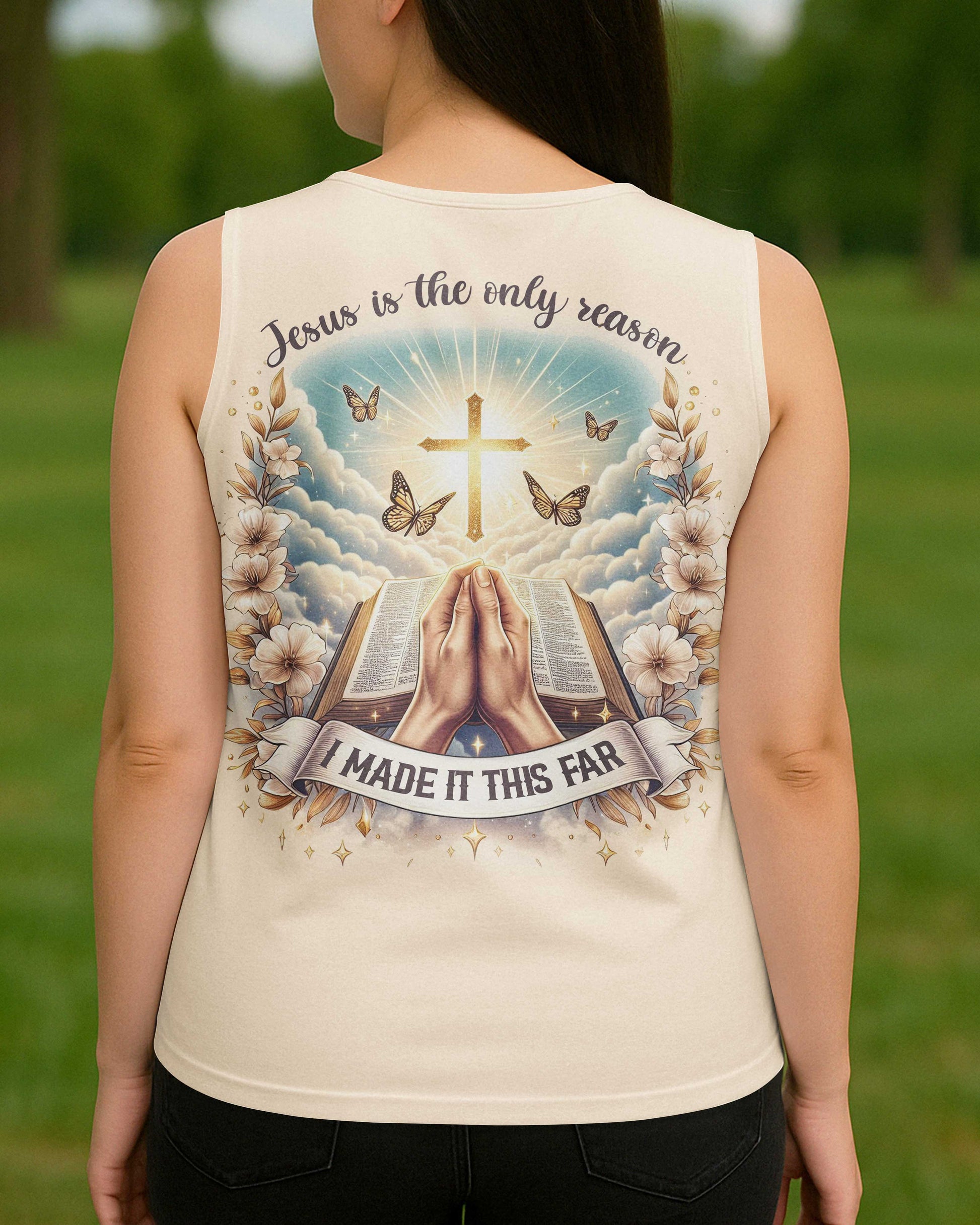 Jesus Is The Only Reason V-neck Tank Top