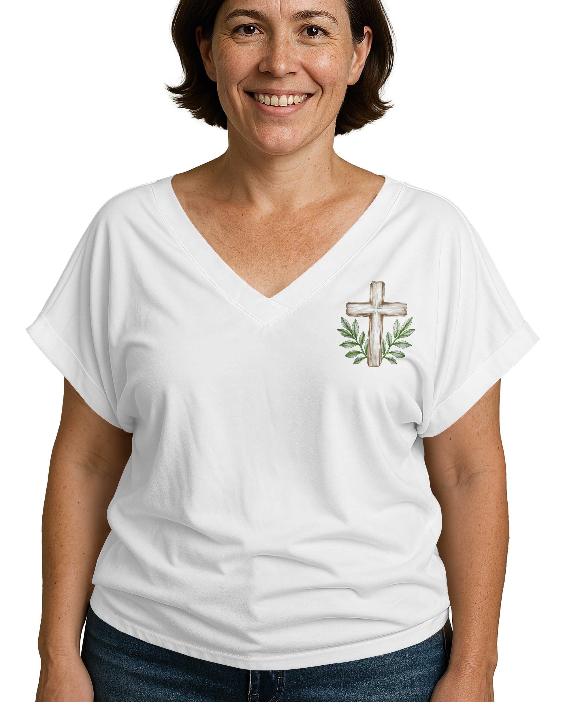 As Long As I Have Breath I Will Pray V-neck Dolman Sleeves Shirt