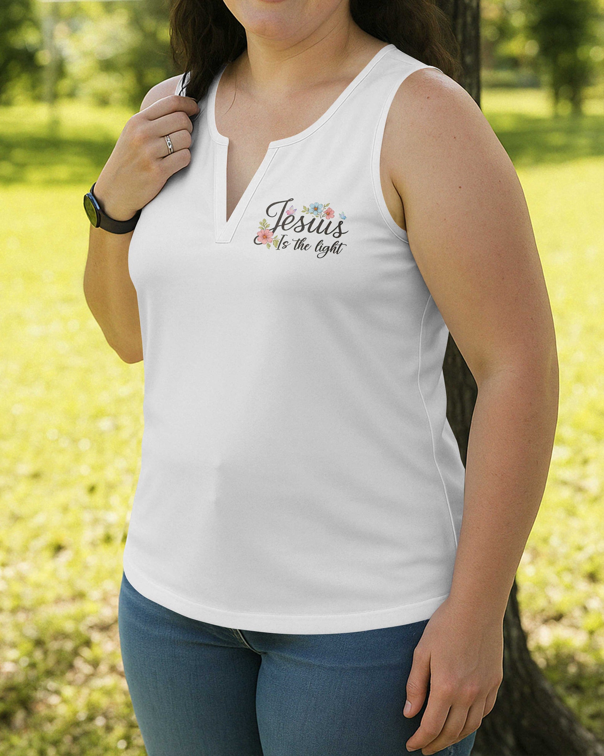 Walk By Faith Not By Sight V-neck Tank Top
