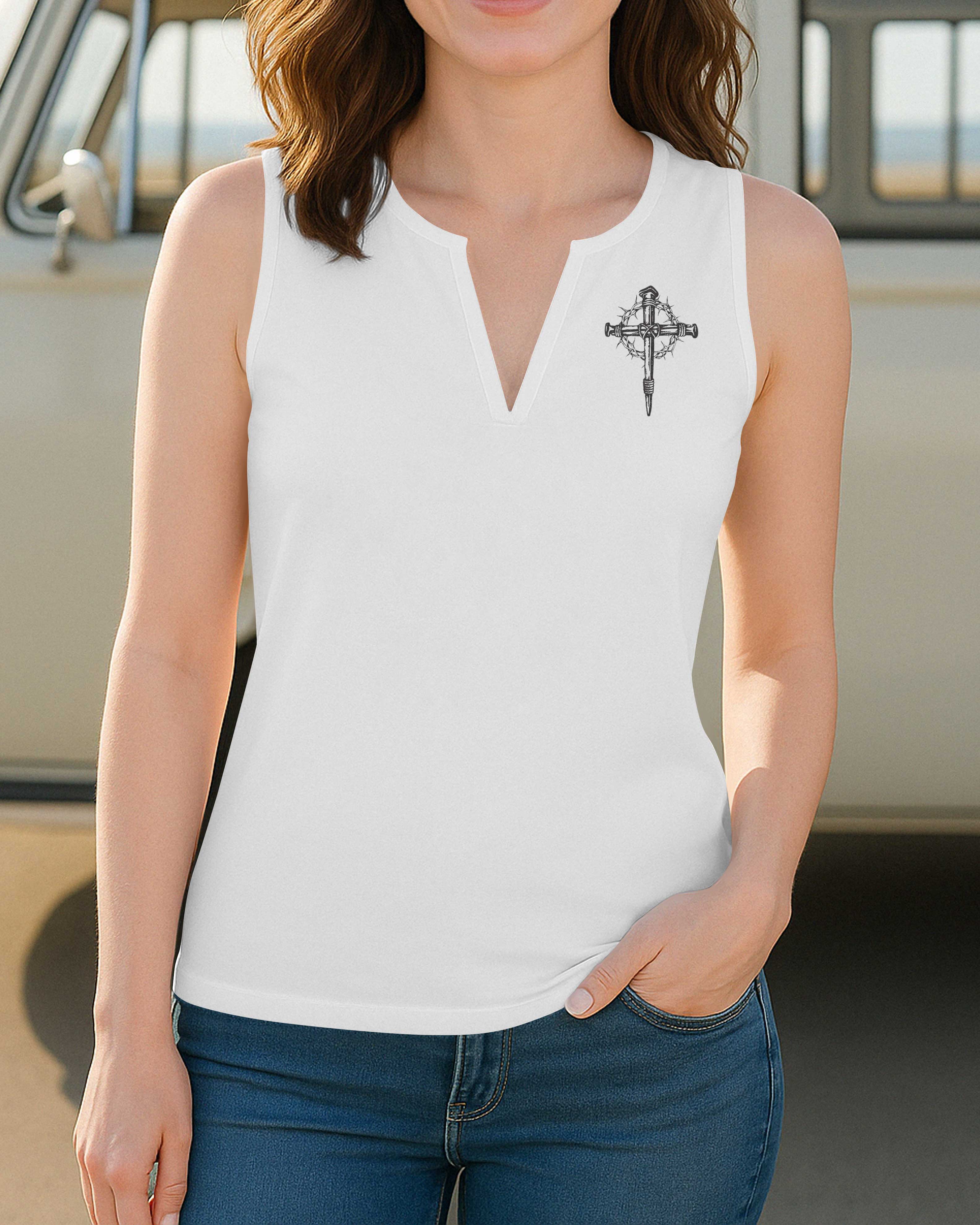 One Nation Under God V-neck Tank Top