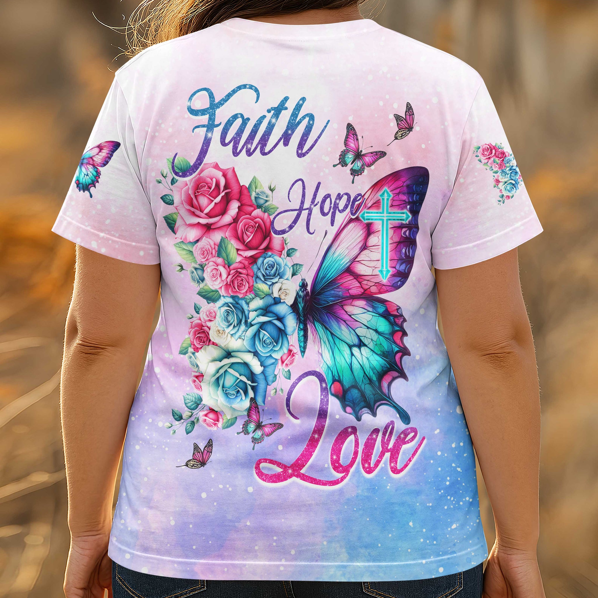 Faith Hope Love All Over Print T-shirt